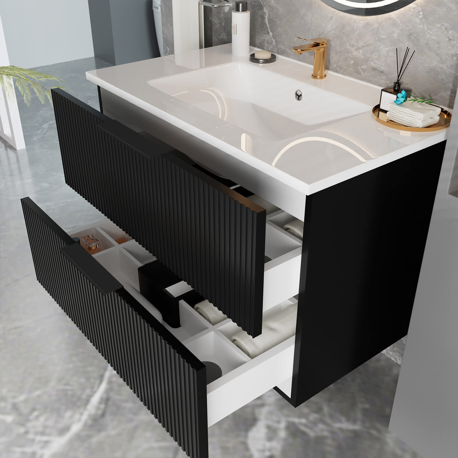 Vynxaria LESX1398-DJBR-YSG059 Bath-Vanity-Combo - View #9