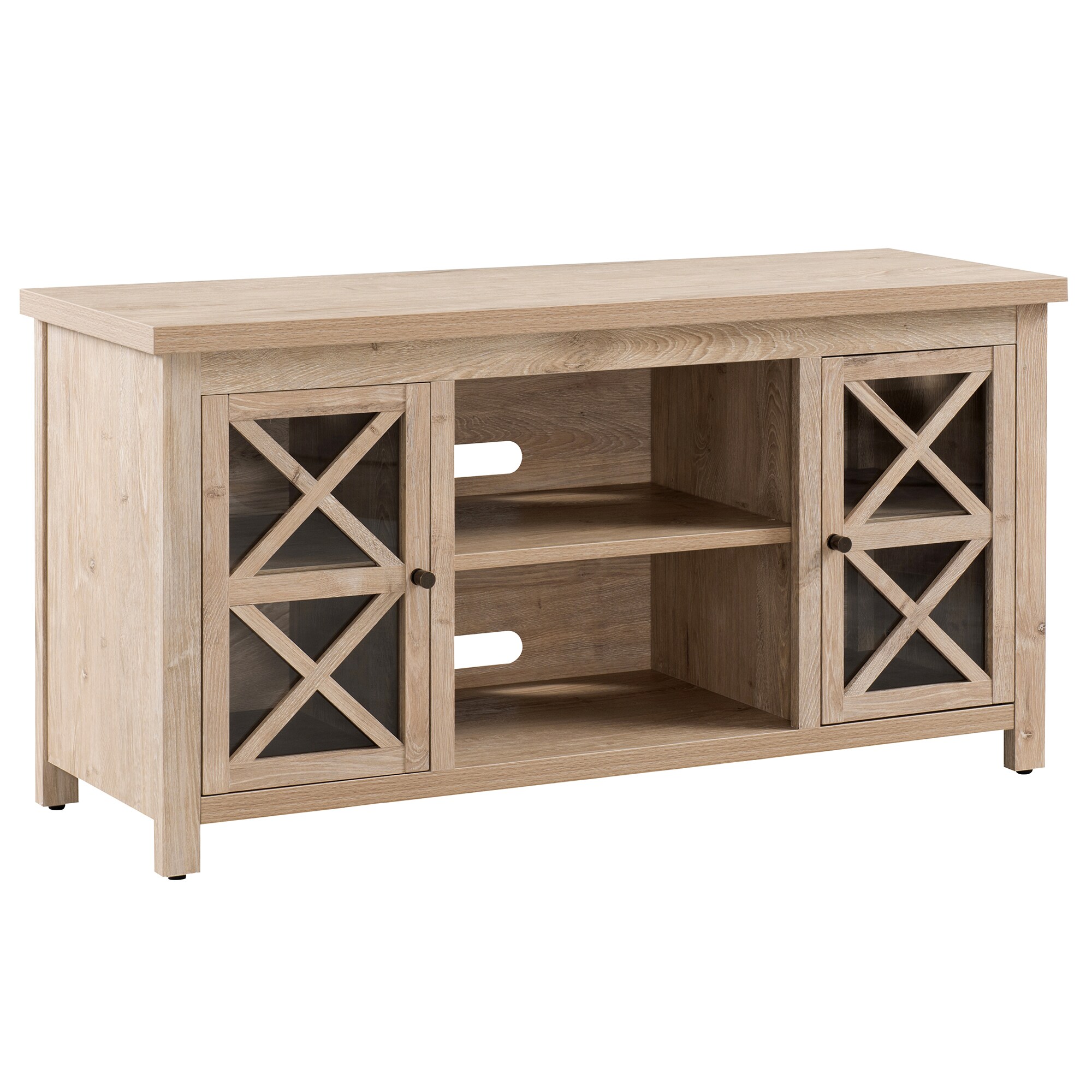 Hailey Home TV0681 Colton Modern/Contemporary White Oak TV stand ( Accommodates TVs up to 55-in )