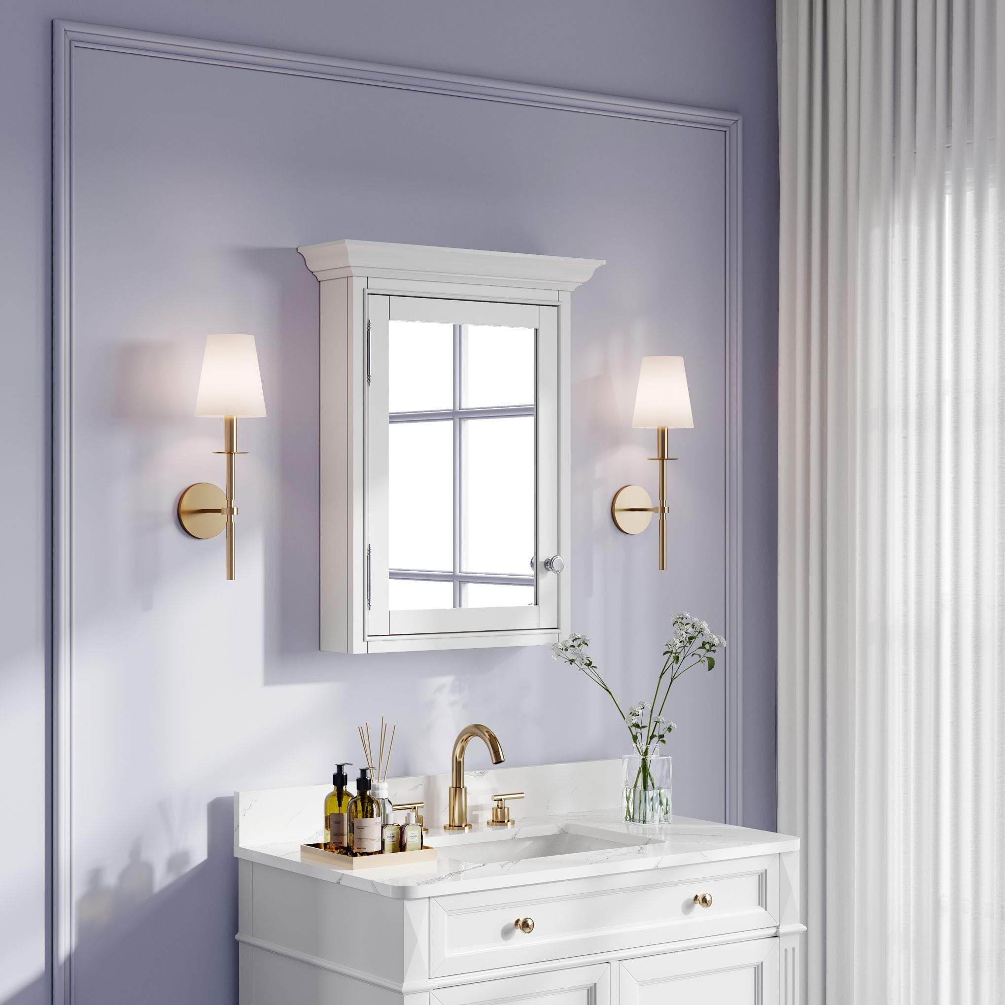 WELLFOR L2430MCL-WT Bathroom-Medicine-Cabinets - View #5