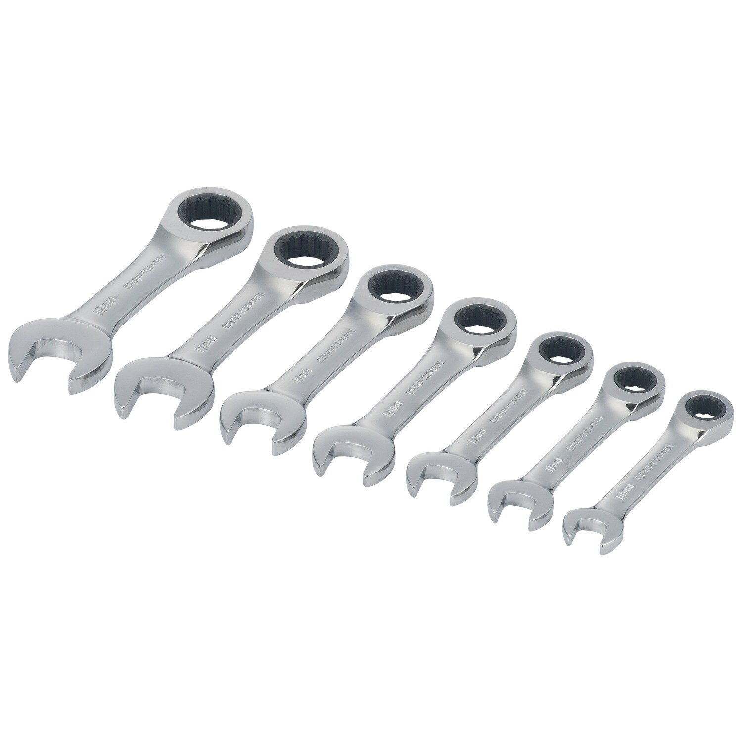 Wright Tool M799 Metric Mini Open-End Wrench Set, 7-Piece