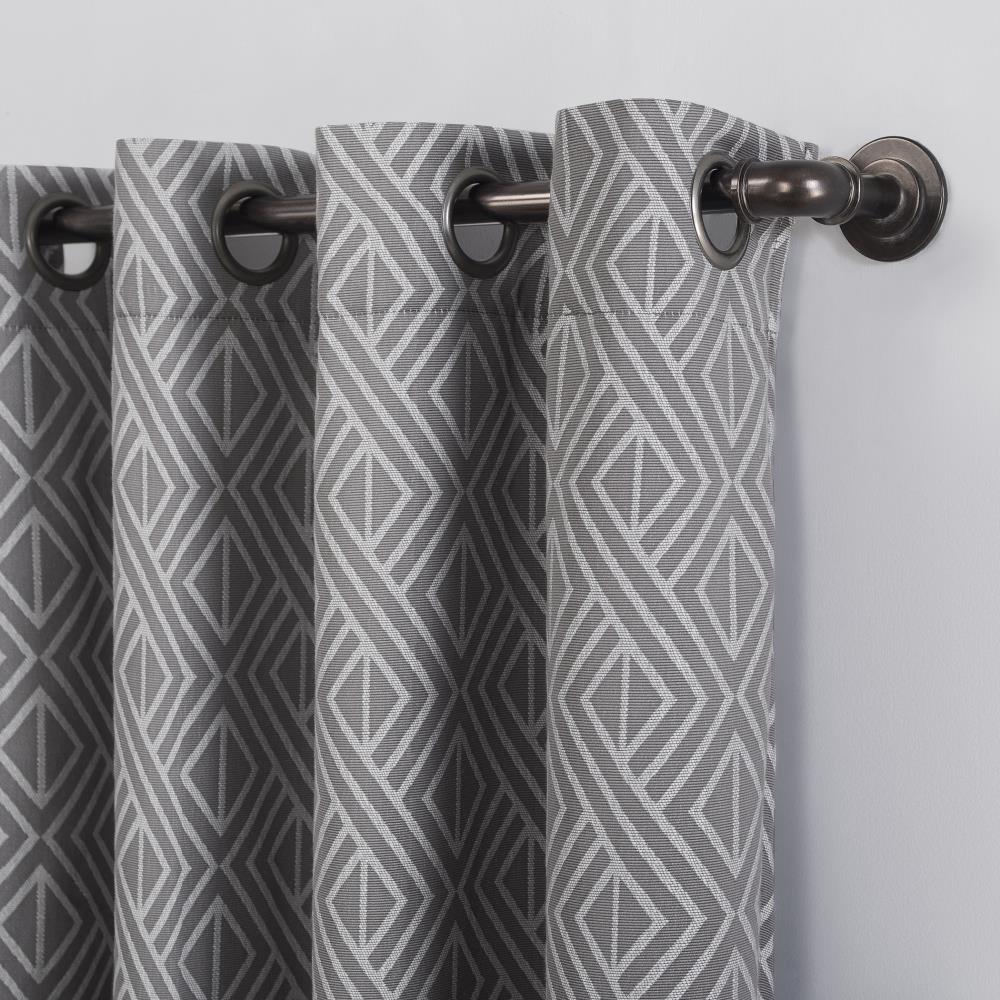 Scott Living 84-in Gray Blackout Grommet Single Curtain Panel in the ...