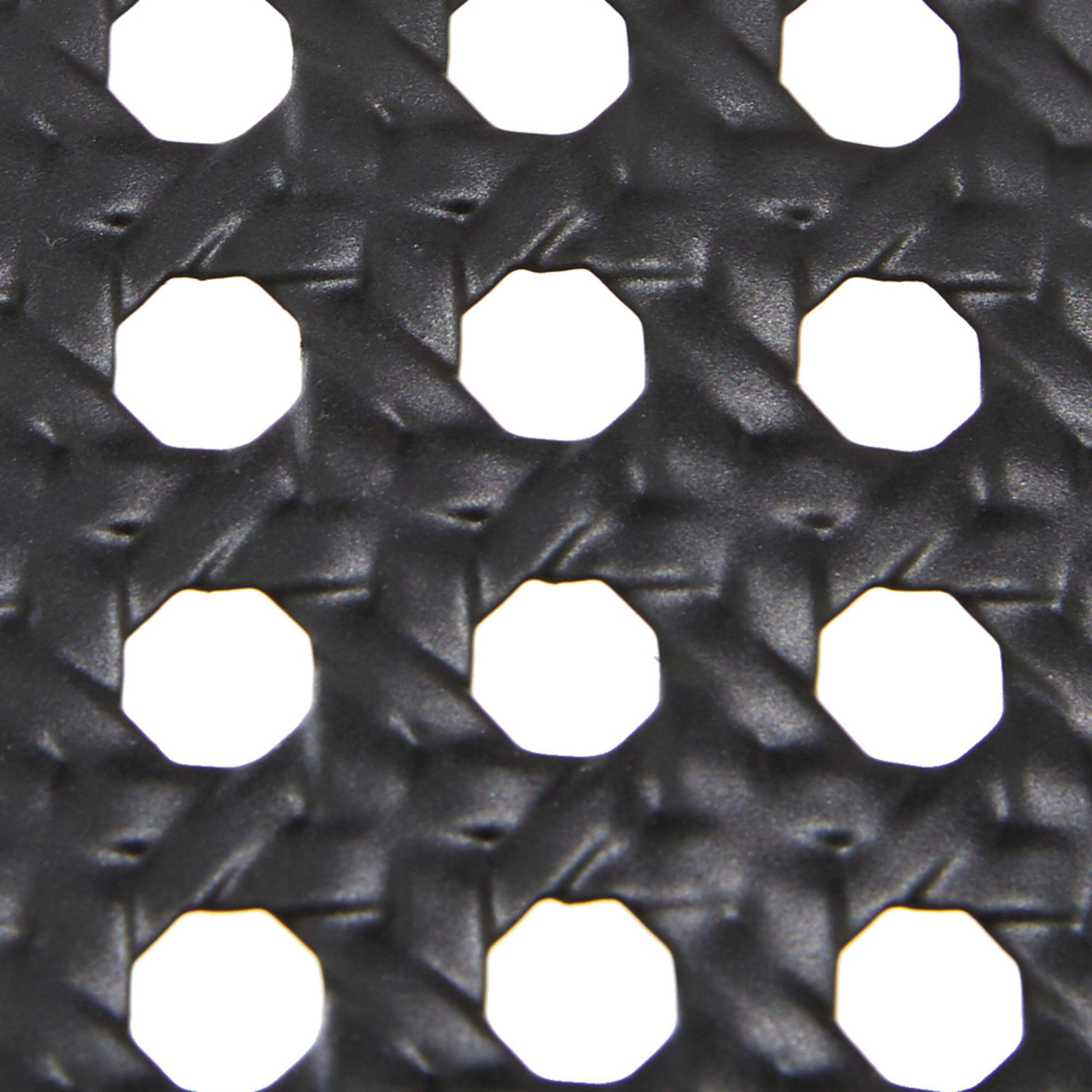 Set of 3 Black Metal Perforated Cylinder Floor Planters