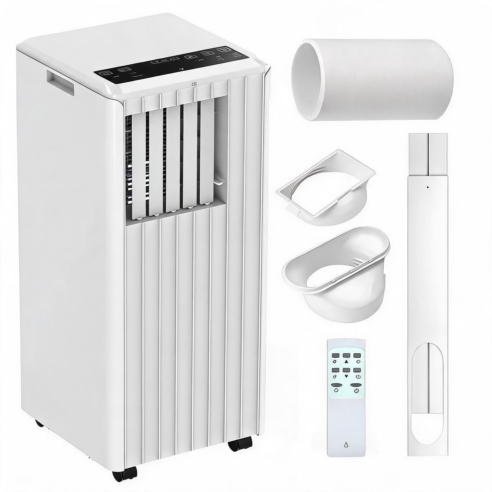 Tropow 8000 BTU Portable Air Conditioner 3 in 1 Cooling Dehumidifier and Fan for Rooms up to 350 sq ft Ultra Quiet Sleep Mode and 24 Hour Timer White #881679982220