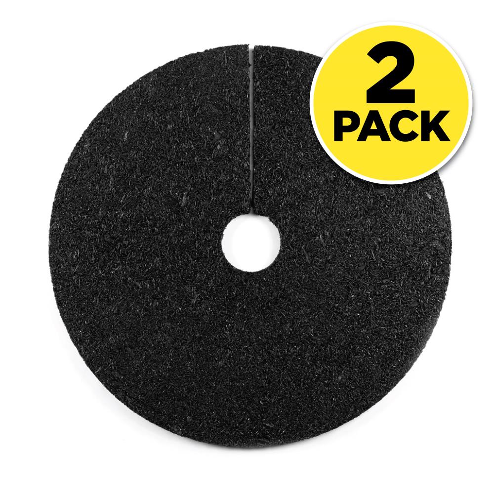 Rubberific LRT24BK2DS Black Rubber 24-in Tree Ring
