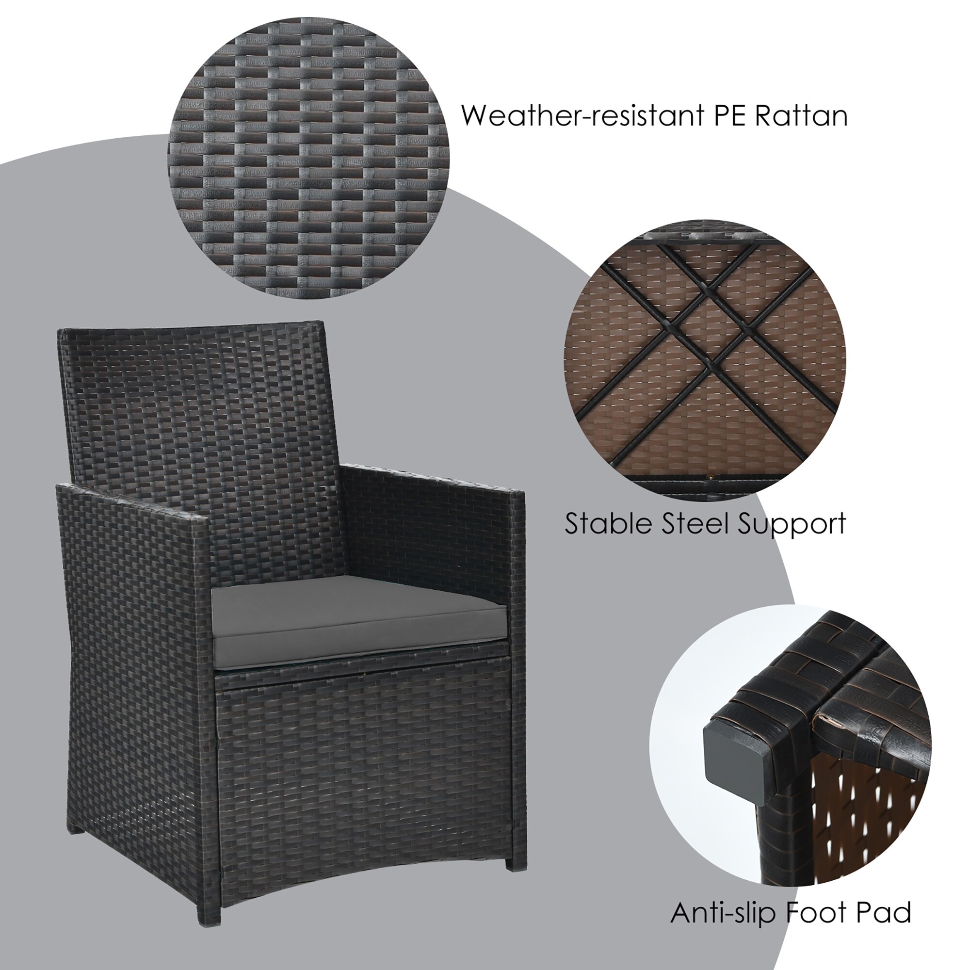 Forclover HYFW-178GR Patio-Conversation-Sets - View #7