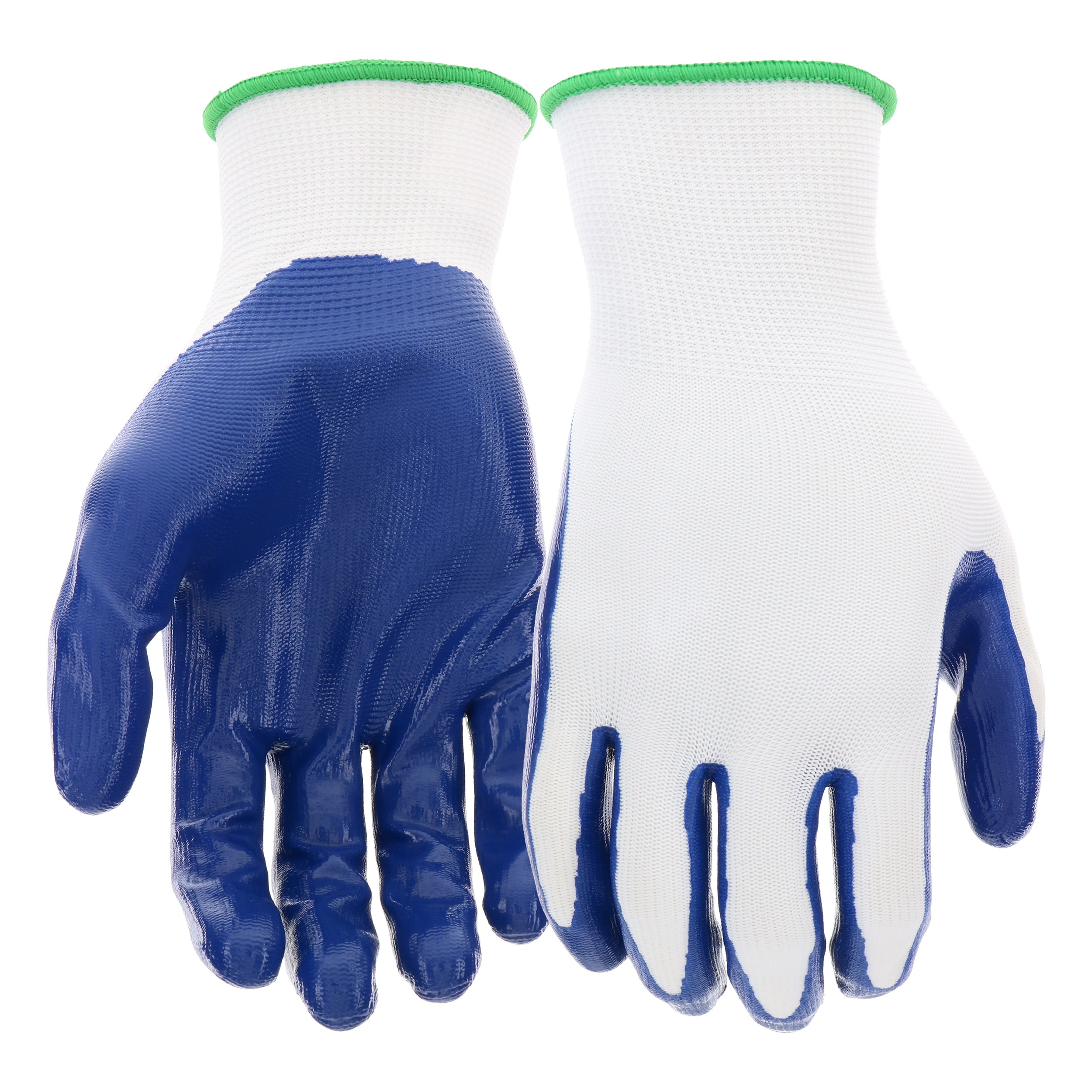 120 Pairs Blue PVC UKRAINE DOT High Grip Palm Nylon Work Gloves Warehouse  Garden