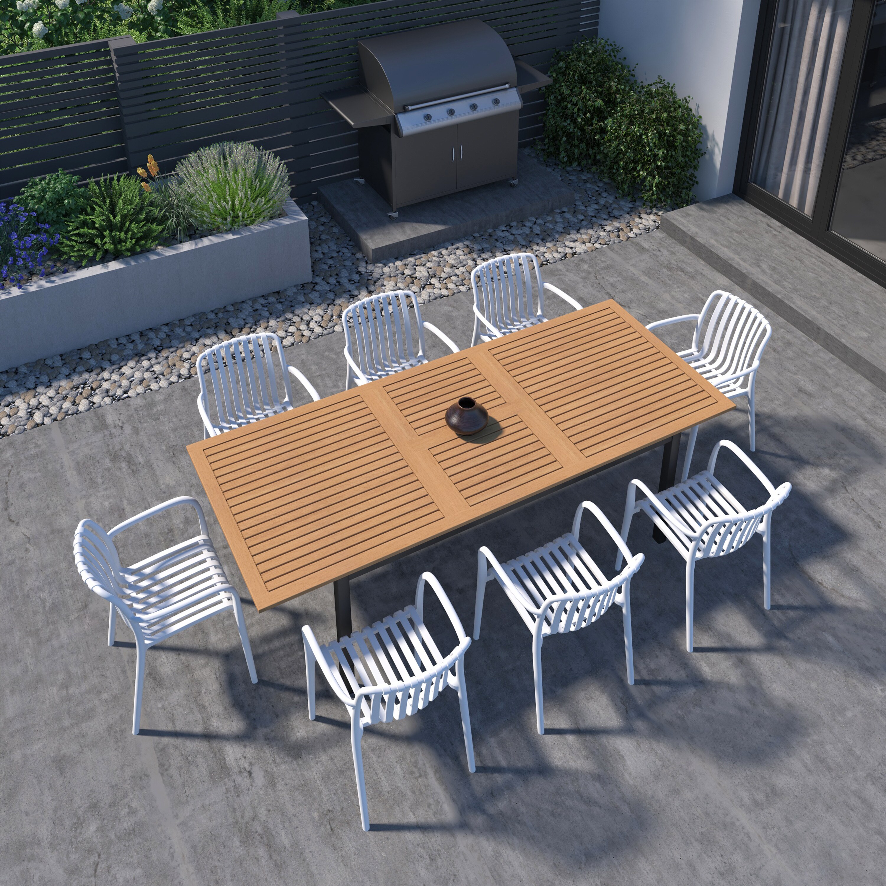 Amazonia LWS-IBIS-8-CURA-WHT Patio-Dining-Sets - View #3