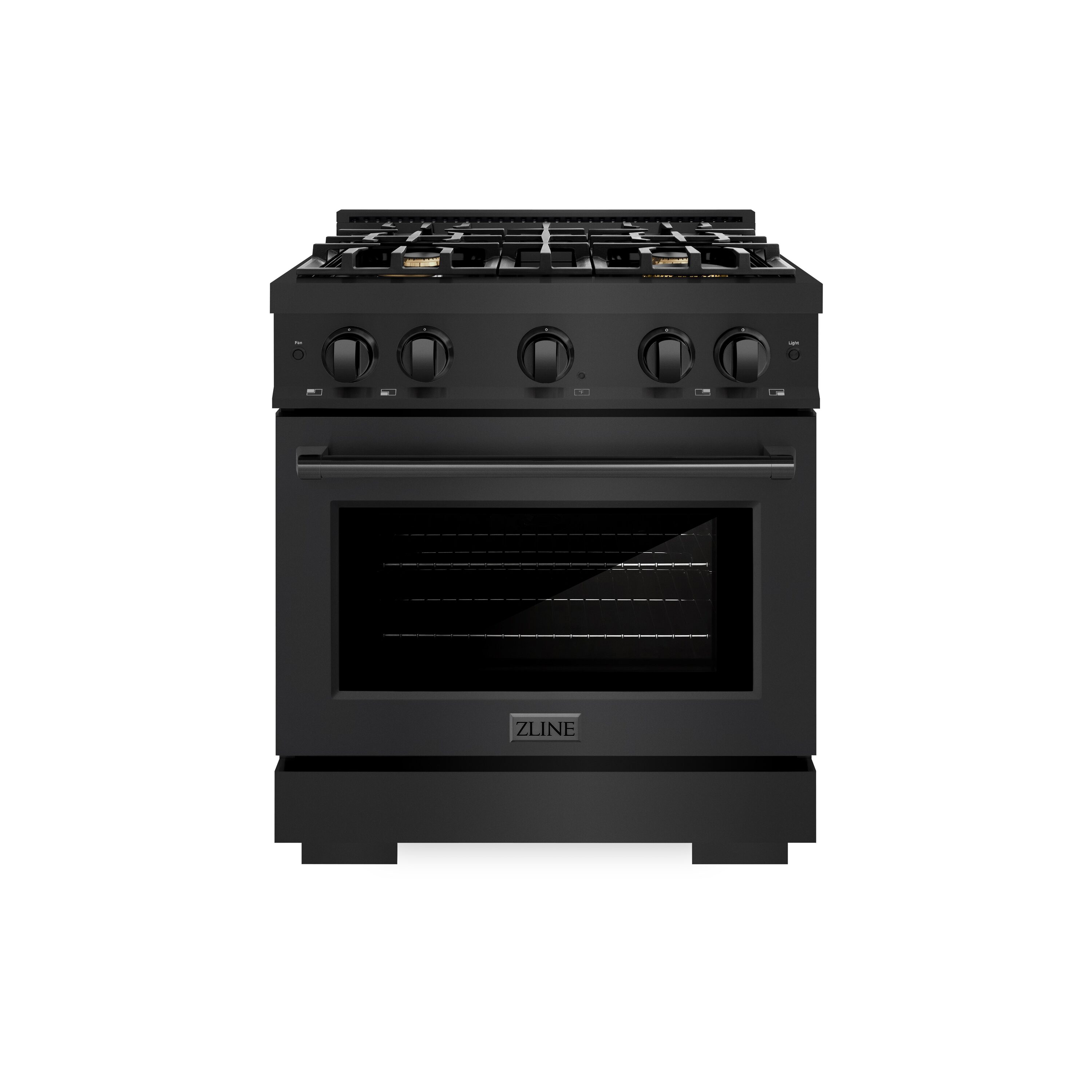 ZLINE KITCHEN & BATH HGRB-BR-30 Select 30-in 4 burners 4.2-cu ft Convection Oven Freestanding Liquid Propane Gas Range ( Black Stainless Steel w/Brass Burners )