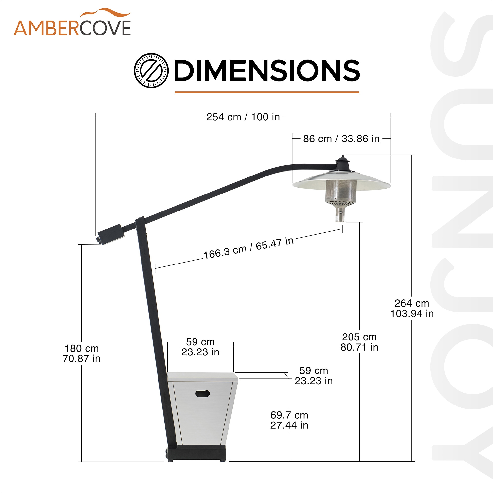 AmberCove A306007400 Outdoor-Gas-Patio-Heaters - View #2