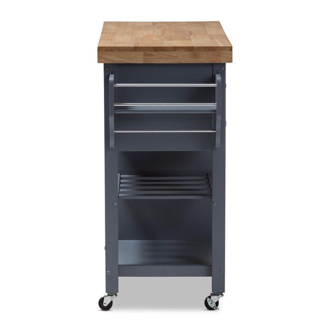 Baxton Studio Gray Wood Base with Composite Wood Top Kitchen Island (46.65-in x 17.72-in x 35.91-in) Baxton Studio Gray Wood Base with Composite Wood Top Kitchen Island (46.65-in x 17.72-in x 35.91-in)