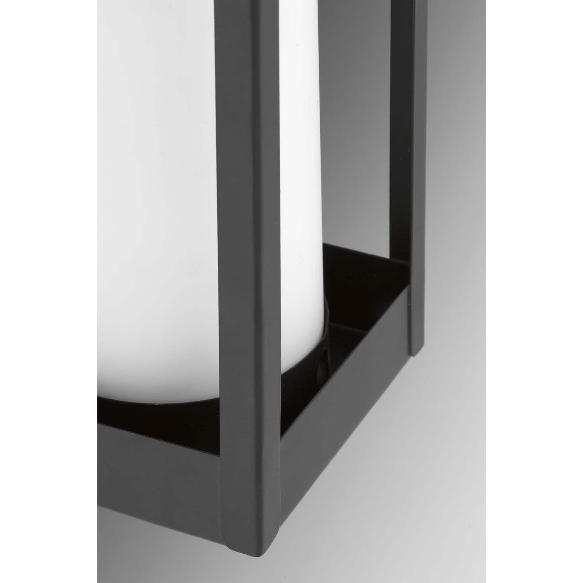 Patewood Black Stainless Steel Outdoor Wall Lantern Sconce