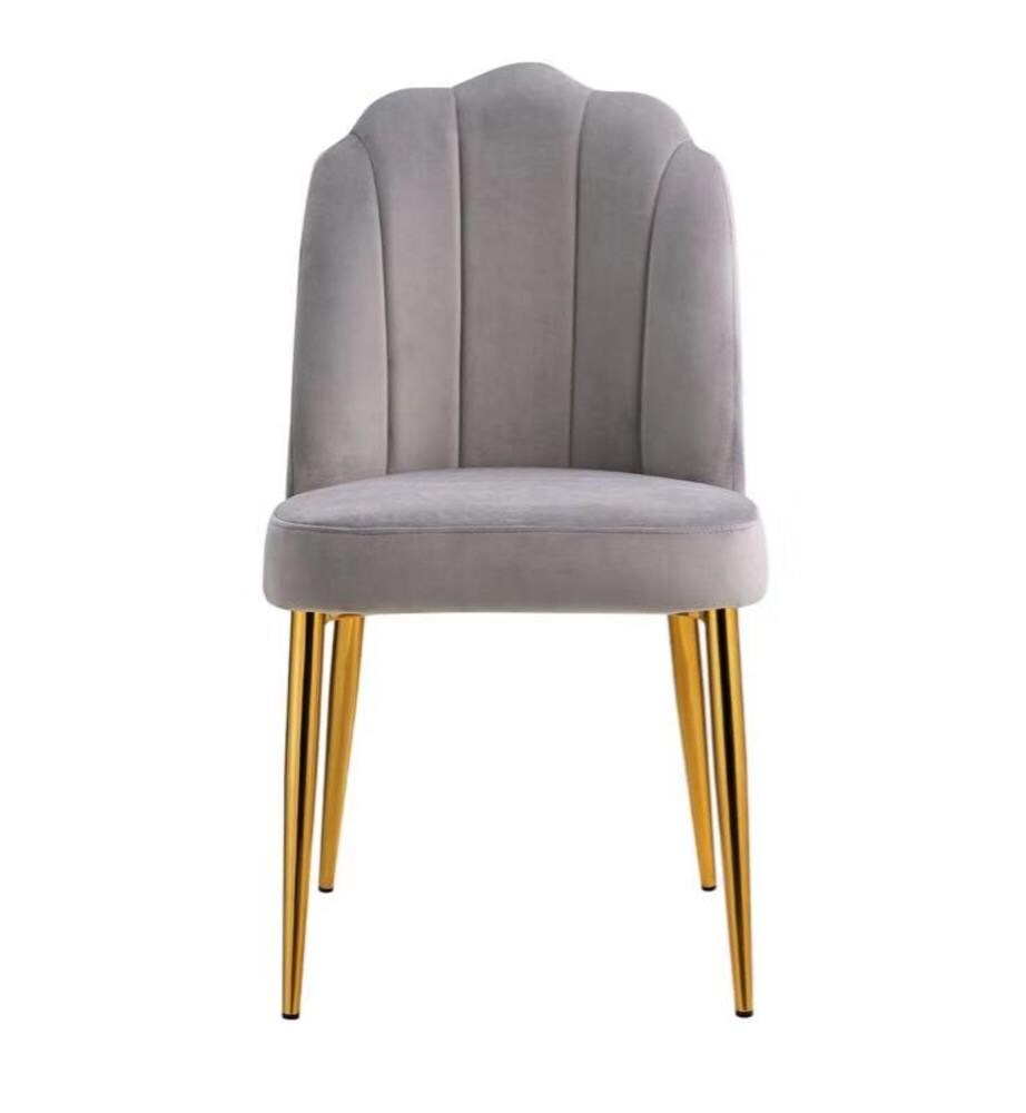 Chic Home Design FDC9582-LW Set of 2 Chelsea Contemporary/Modern Velvet Upholstered Dining Side Chair (Wood Frame)