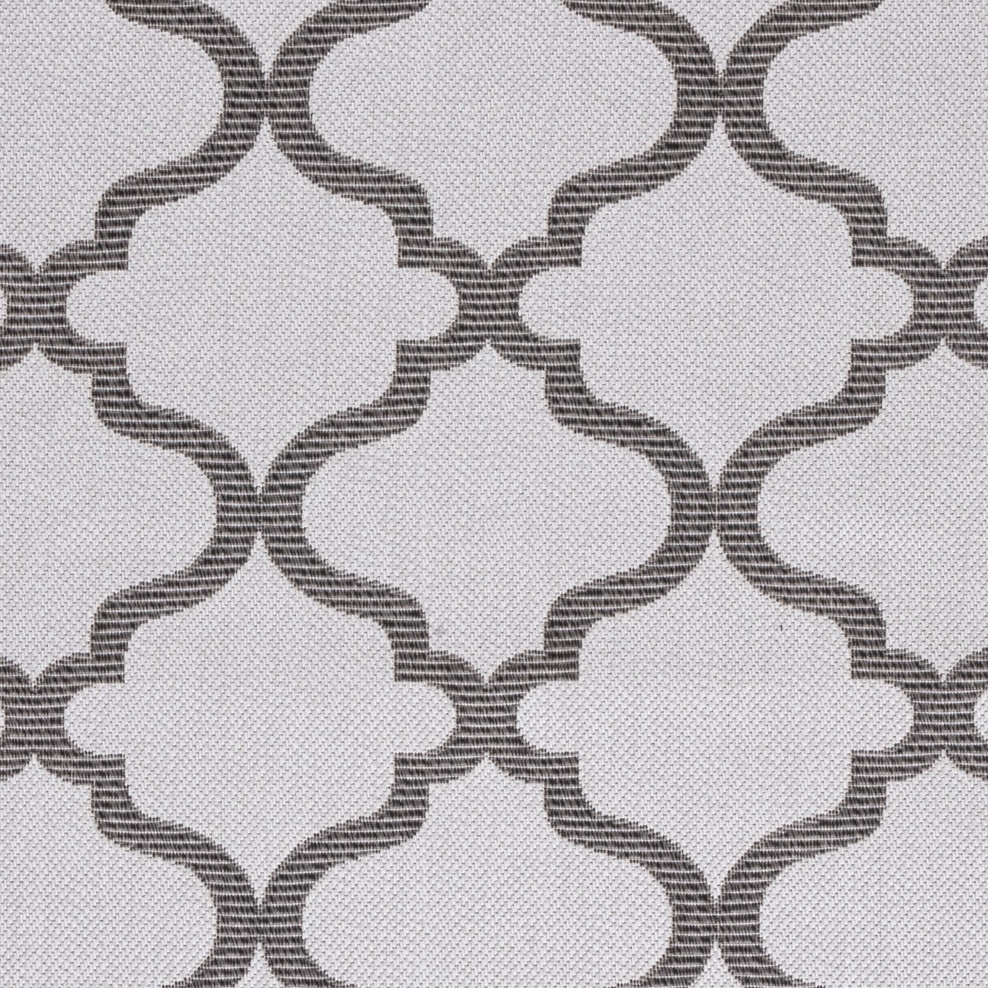 Elegant Gray Geometric 78" Square Synthetic Area Rug