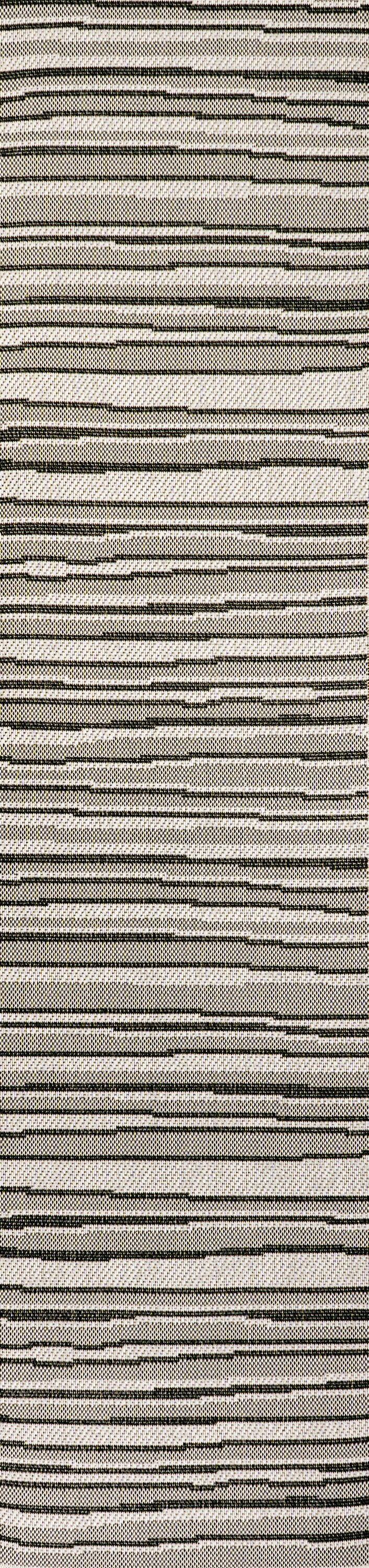 Reversible Castara Modern Stripe Gray Synthetic Area Rug