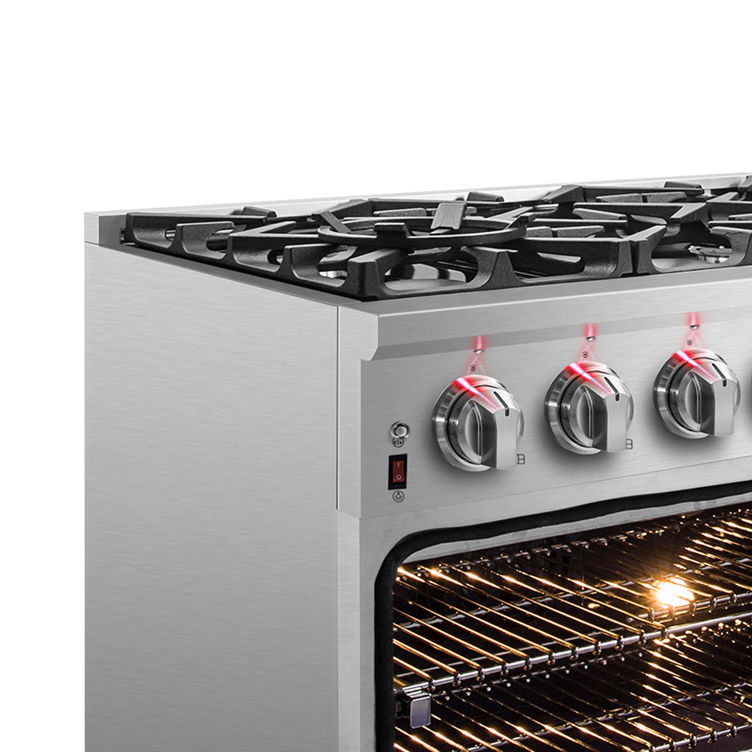 Massimo 36-inch Stainless Steel Dual Fuel Range with Griddle