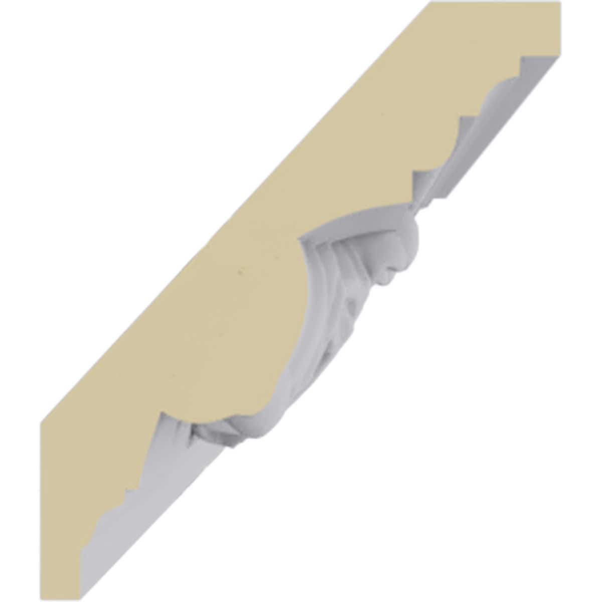 Telma White Twisted Leaf Polyurethane Crown Molding