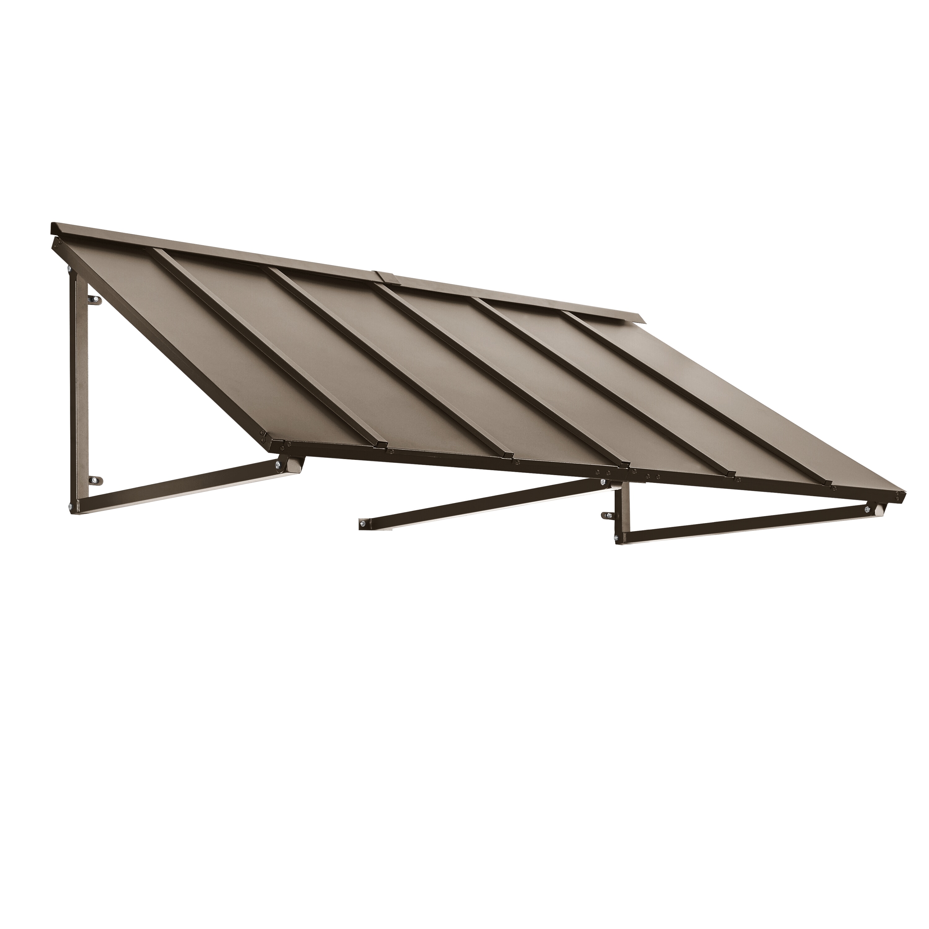 Awntech H23-L-6BRZ Houstonian 80-in Wide x 36-in Projection x 24-in Height Metal Bronze Solid Fixed Window/Door Awning