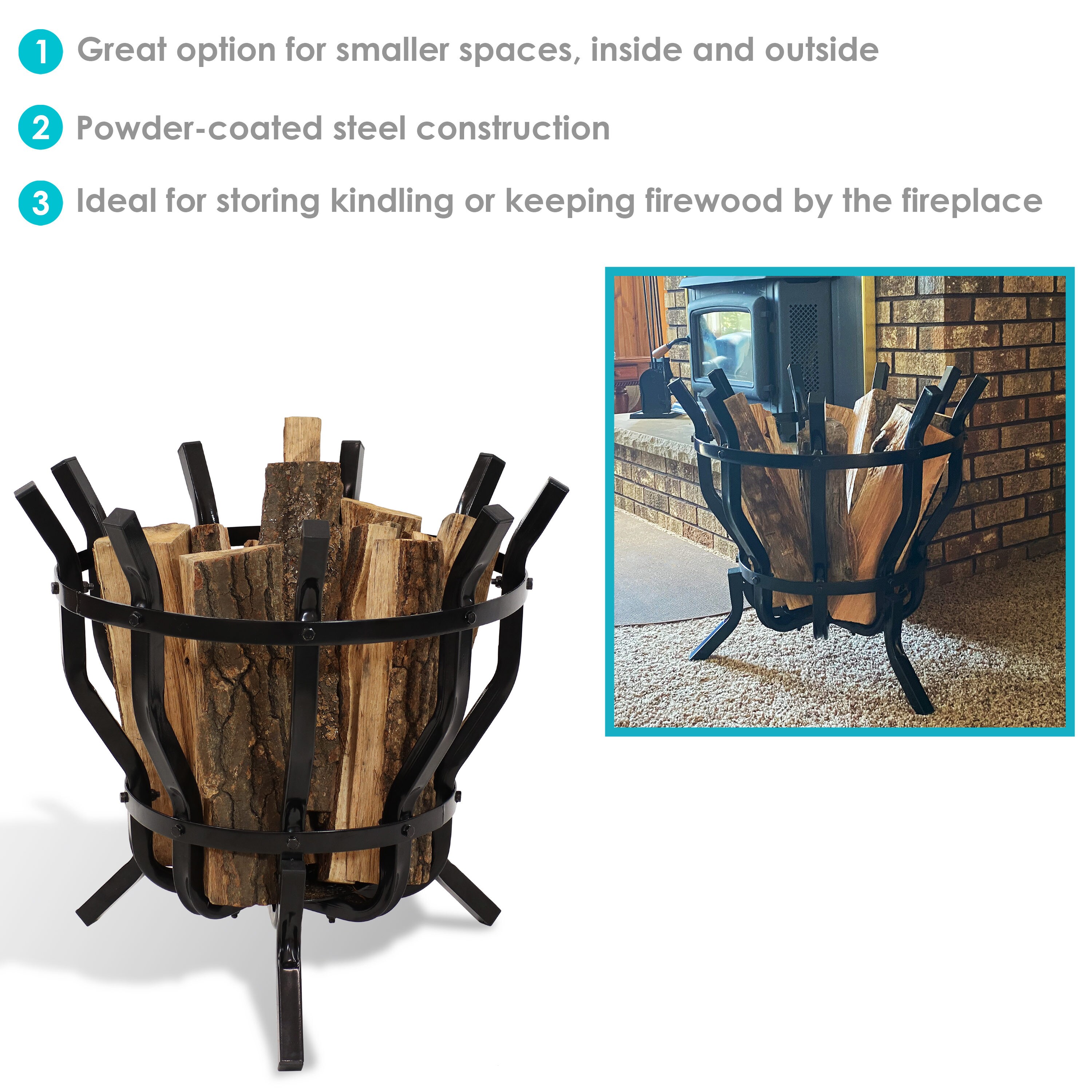 Sunnydaze Decor QX-182 Firewood-Storage - View #7