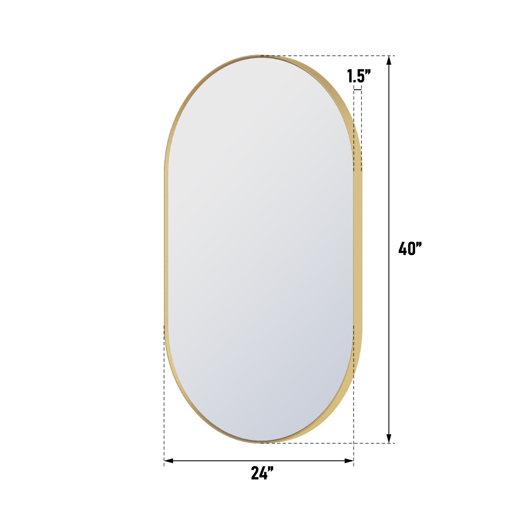 WELLFOR F2MR2440BG Framed-Bath-Mirrors - View #6