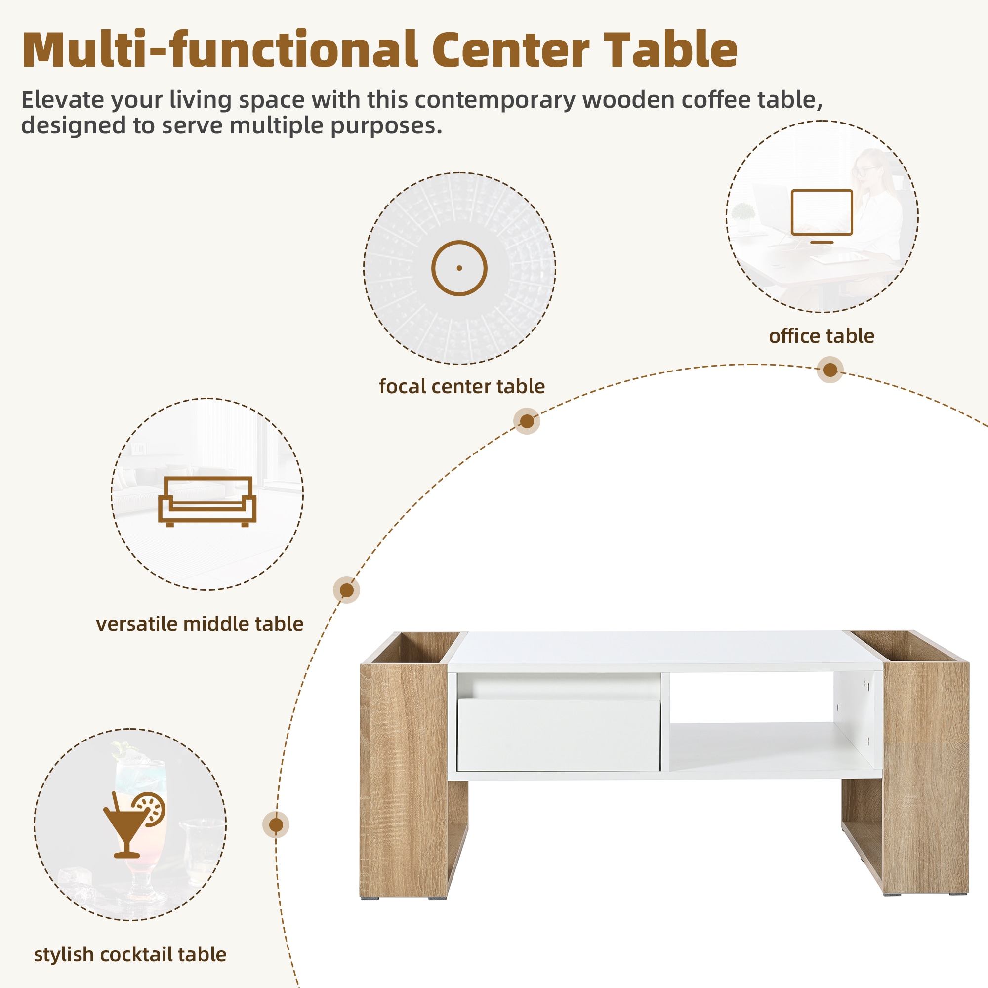 ModernLuxe N721P205792K Coffee-Tables - View #5