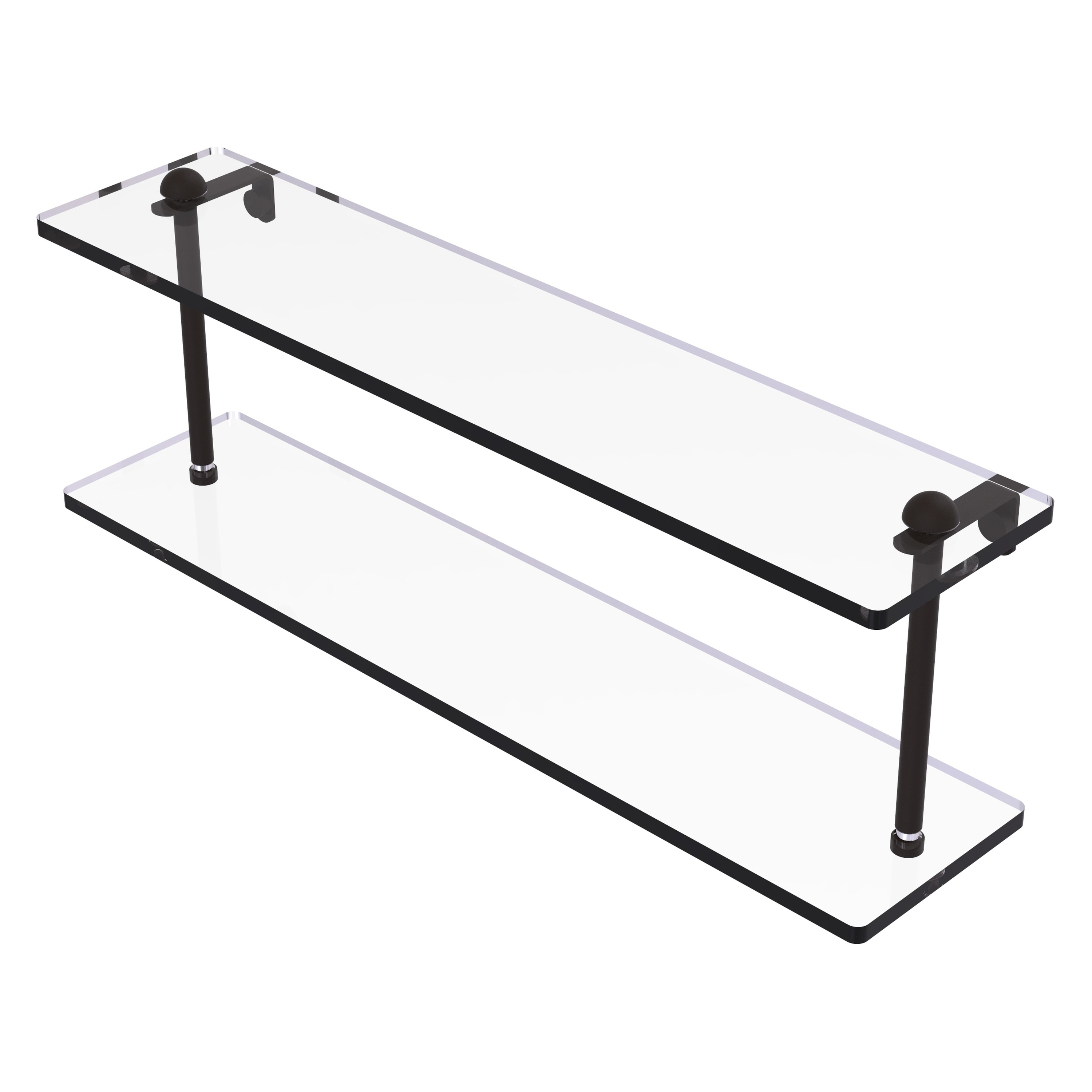 Allied Brass RC-2/22-ORB Oil-Rubbed Bronze 2-Tier Wall Mount Bathroom Shelf (22-in x 8-in x 5-in)
