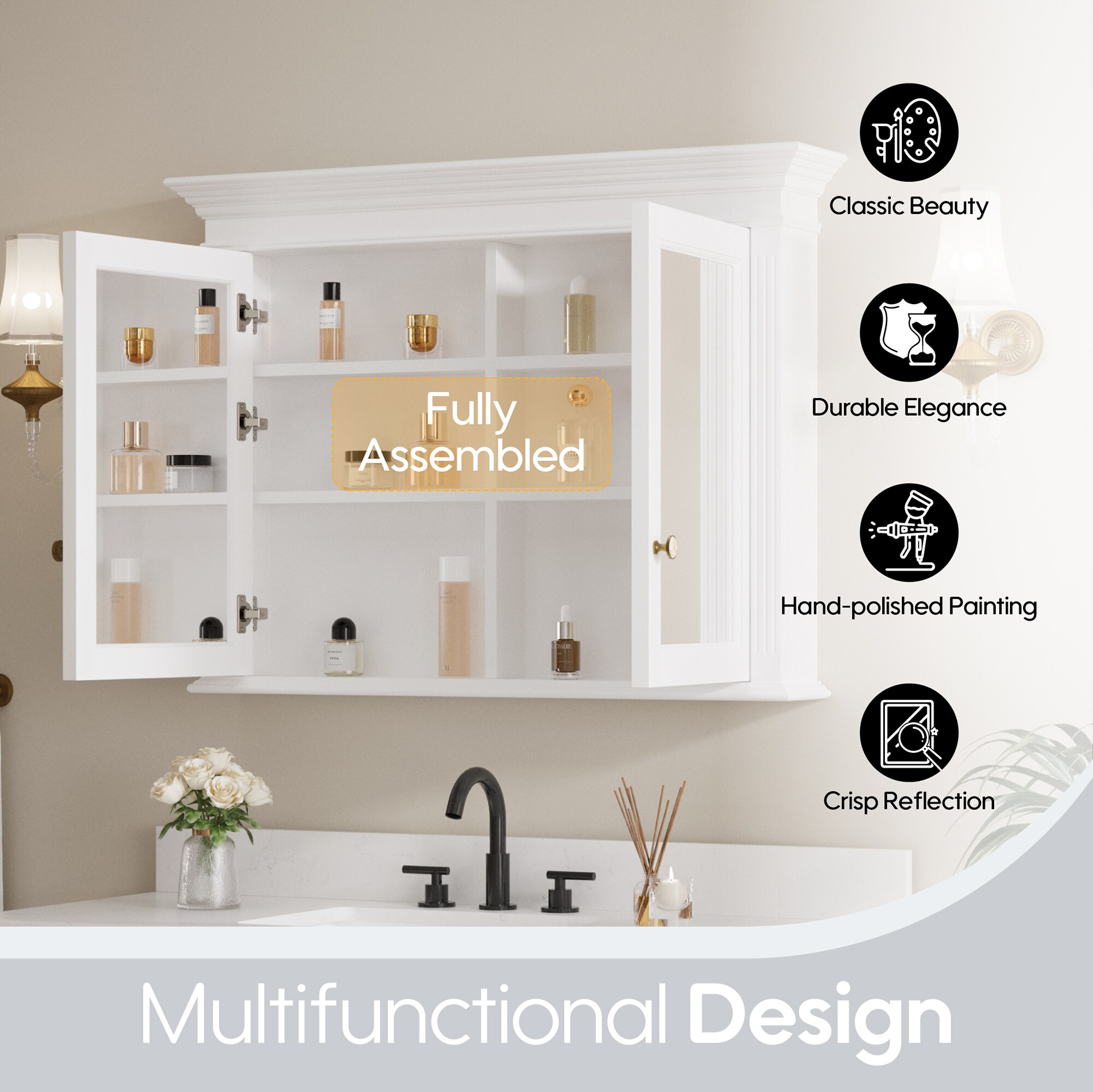CALVON ZUBG-WT4030 Bathroom-Medicine-Cabinets - View #4
