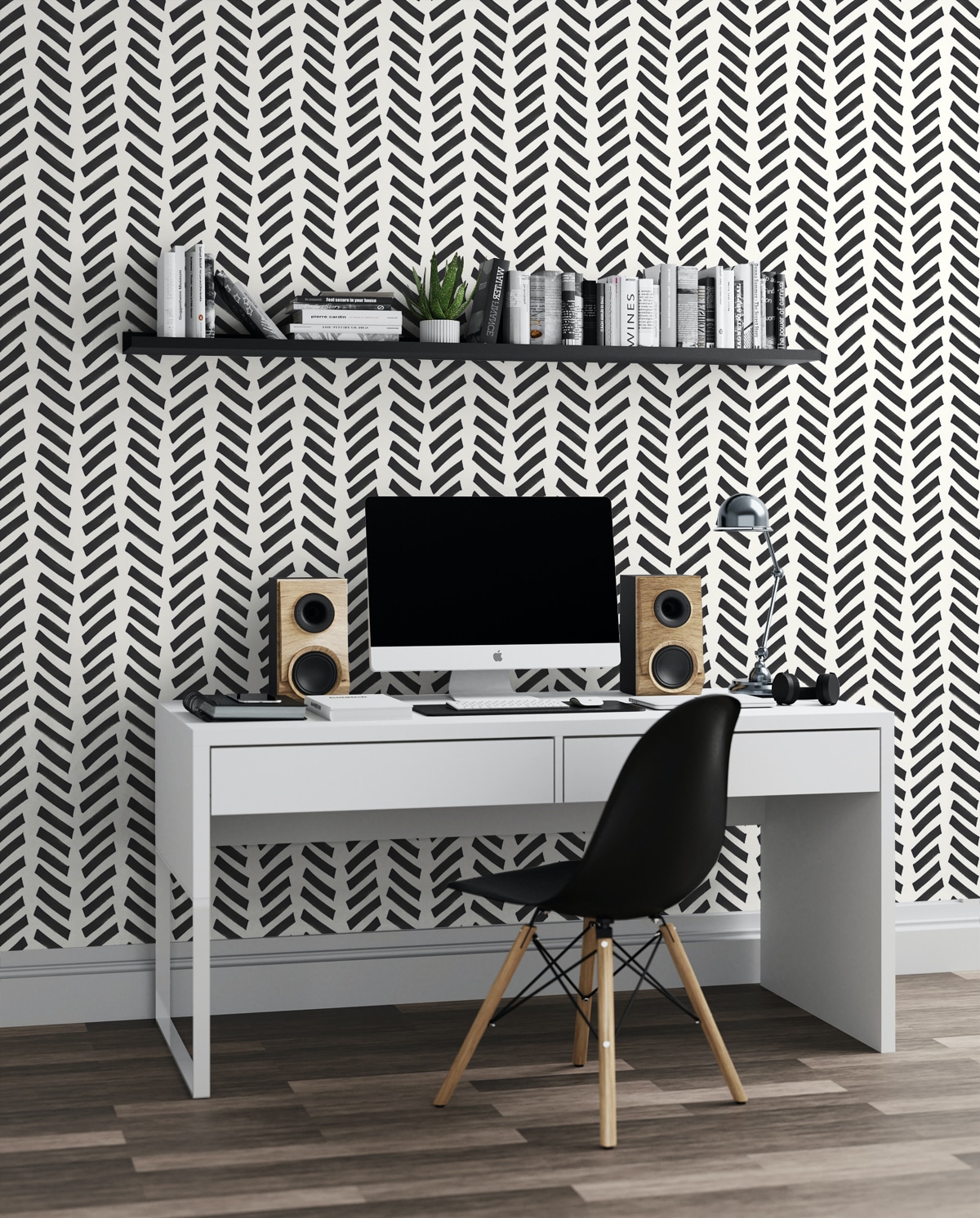 ARTISTICK Chevron Wood Neutral NonPeel and Stick Wallpaper 300229  The  Home Depot