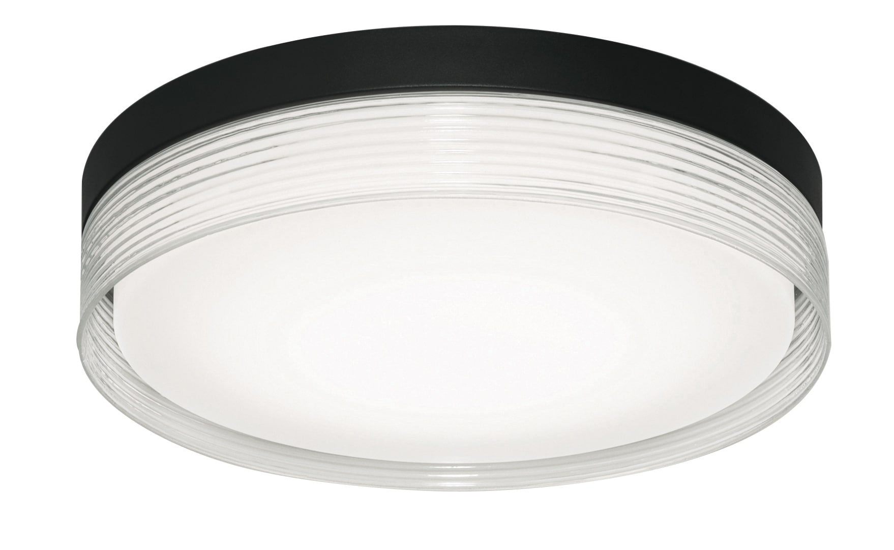 AFX TRBF15LAJD1BK Tribeca 1 -Light 16-in Black Integrated LED Flush Mount Light