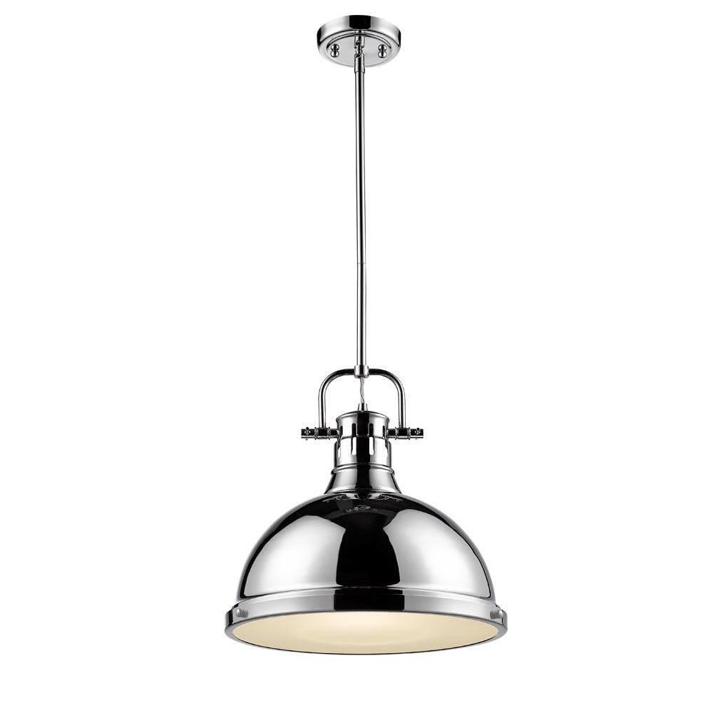 Golden Lighting Duncan CH Chrome Transitional Dome Hanging Single at ...