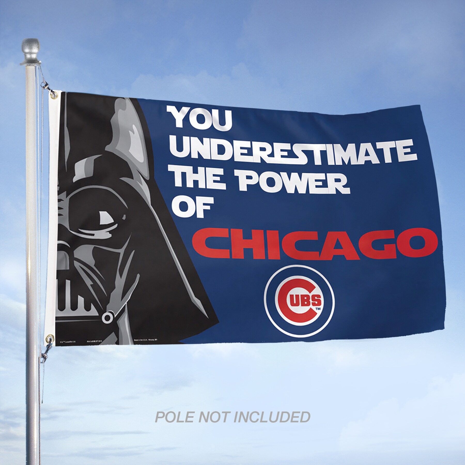 Anley Chicago Cub Win Combo Flag 5-ft W x 3-ft H American Flag in the  Decorative Banners & Flags department at