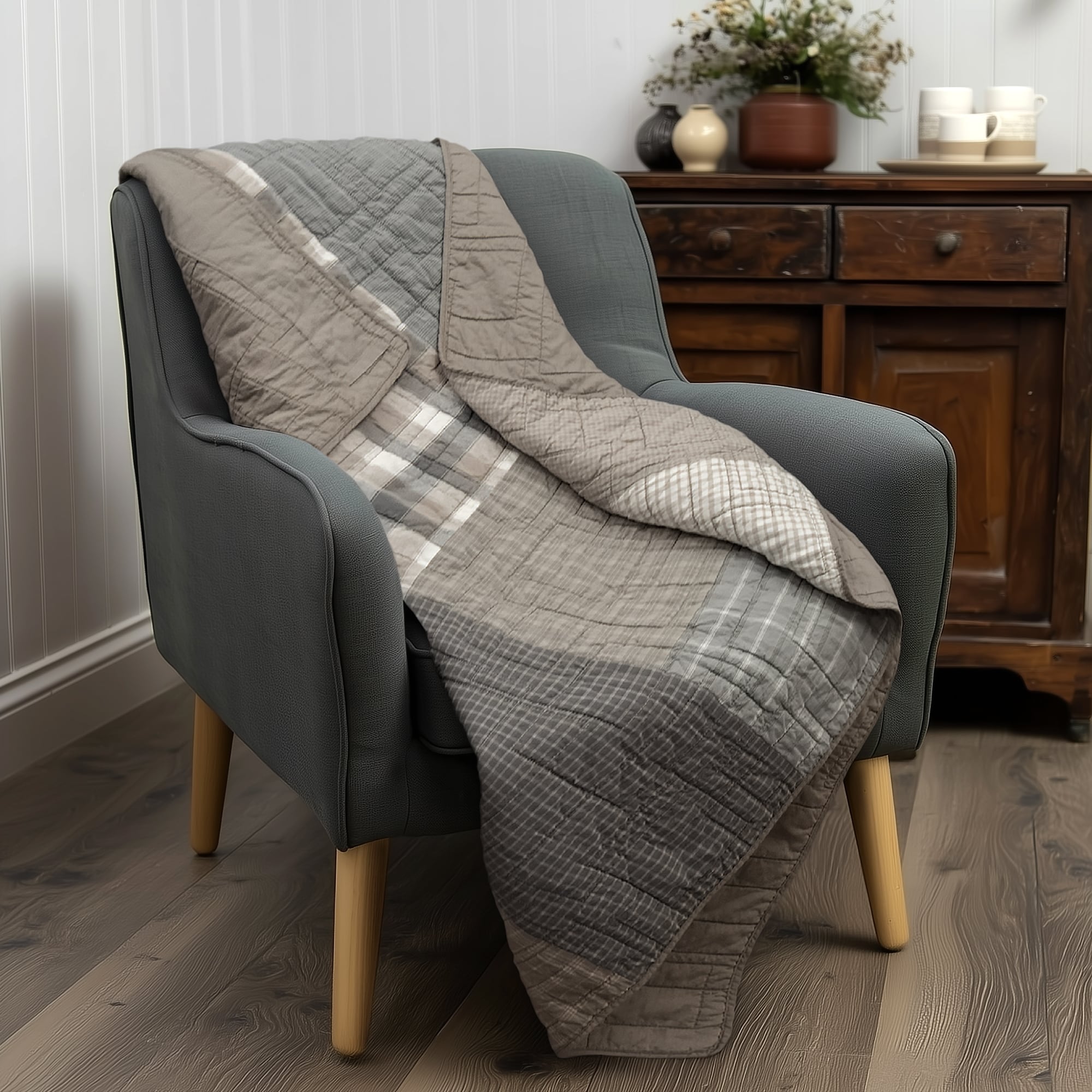 Donna Sharp Grey 50-in x 60-in Cotton Throw