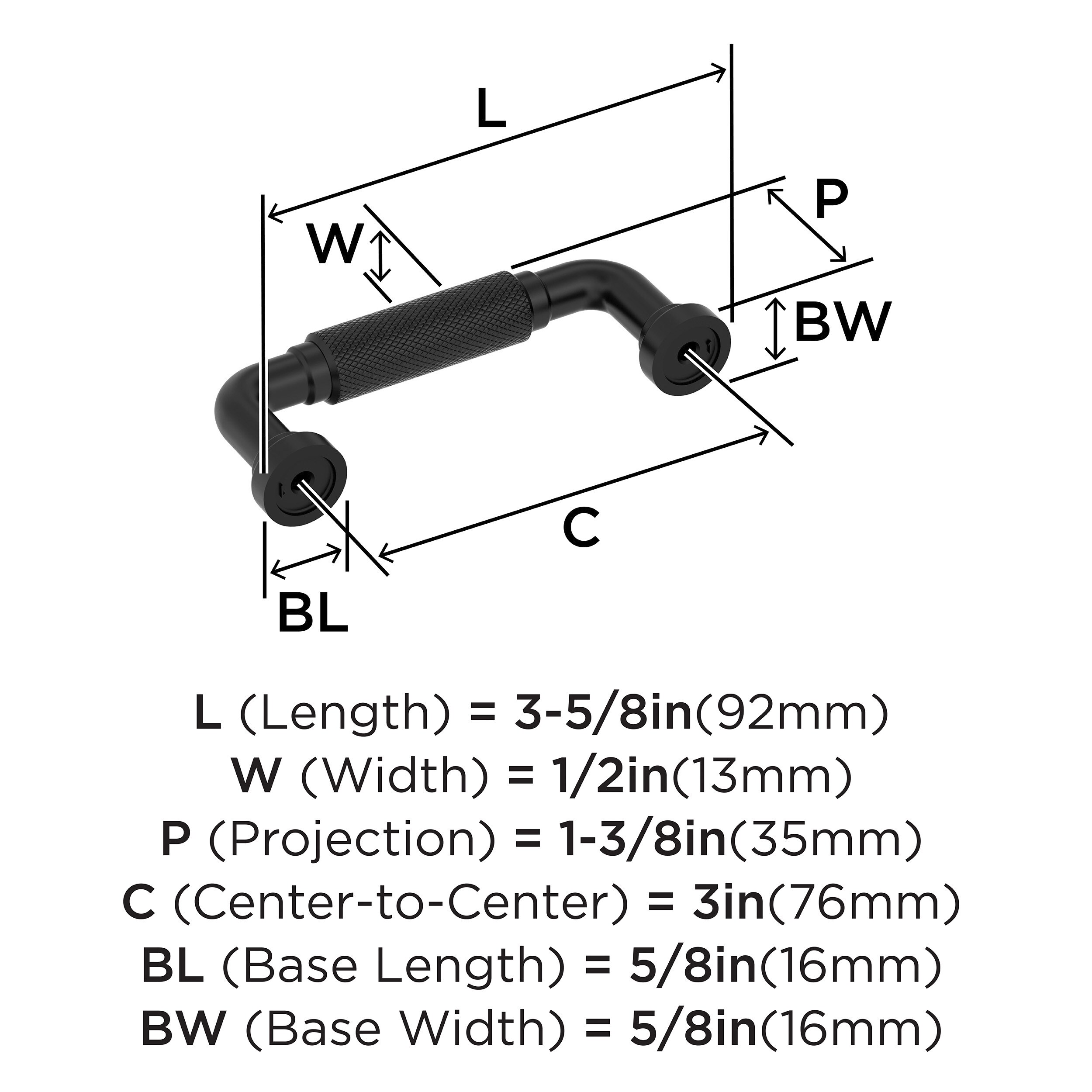 Amerock BP37681MB Cabinet-Pulls - View #4