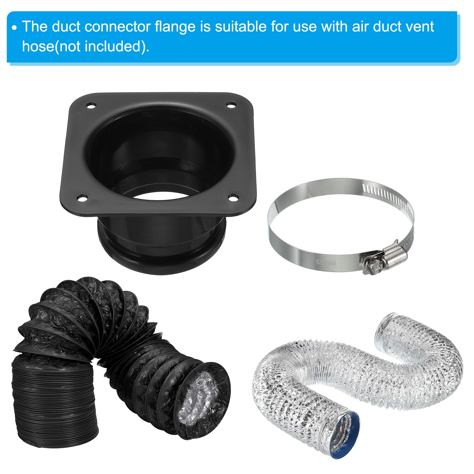 5" Inch Plastic Wall Mount Flange. Air Conditioner. Dryer Hose