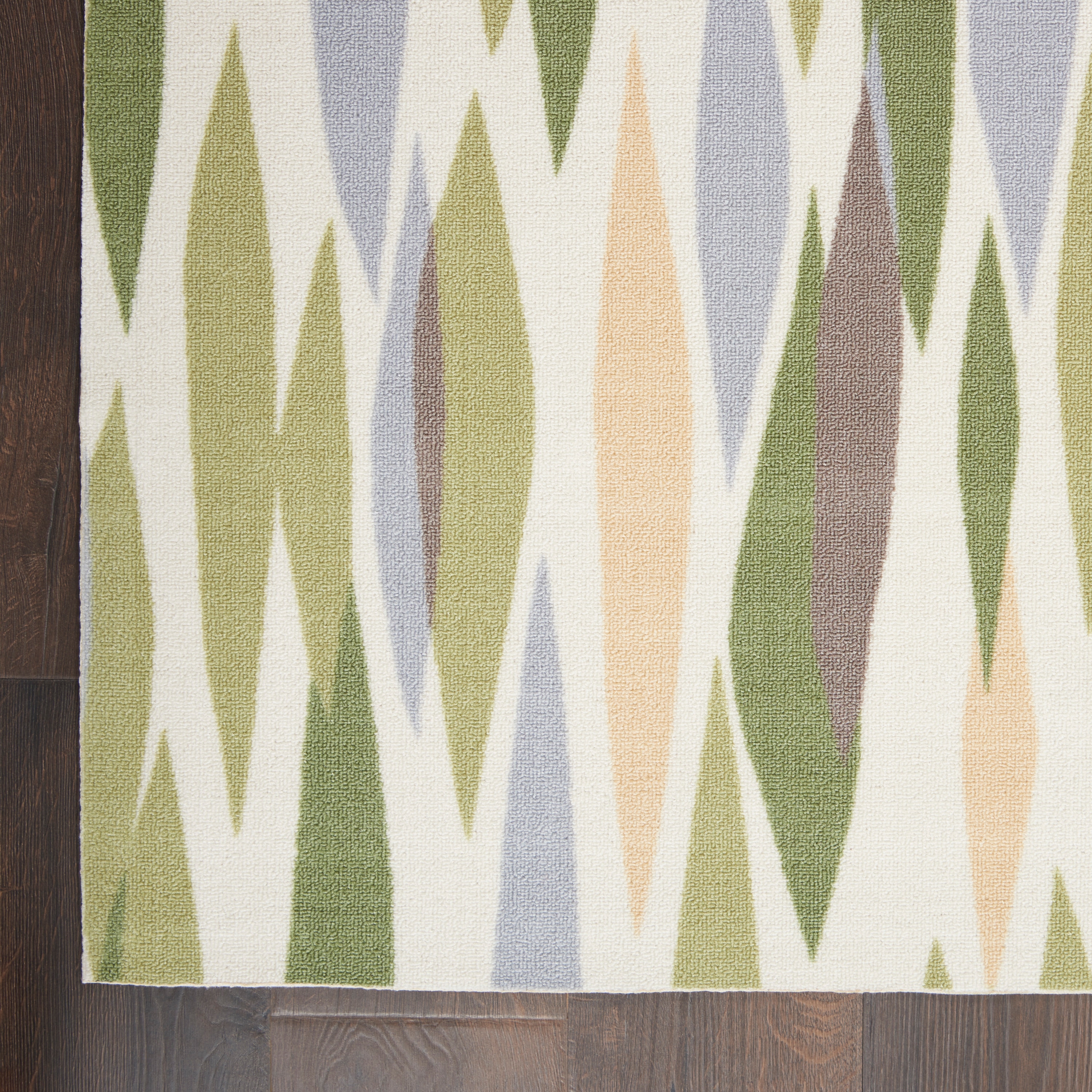 Violet Rectangular Synthetic Reversible Outdoor Area Rug