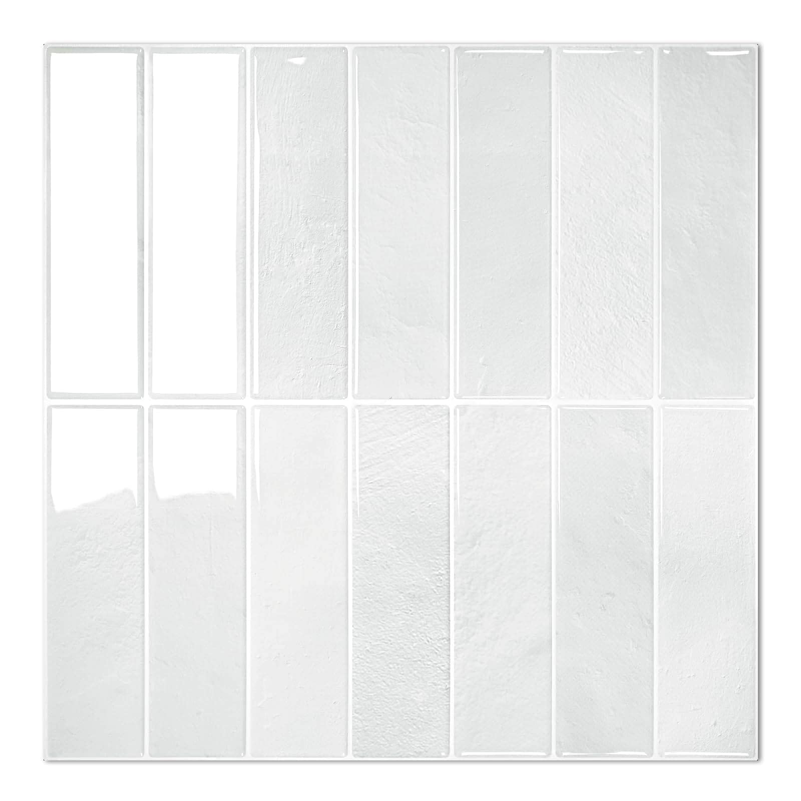 Etokfoks  Gray 11 8 in x 11 8 in Vinyl Peel and Stick Backsplash 10 Pack Thickened Self Adhesive Waterproof Tile