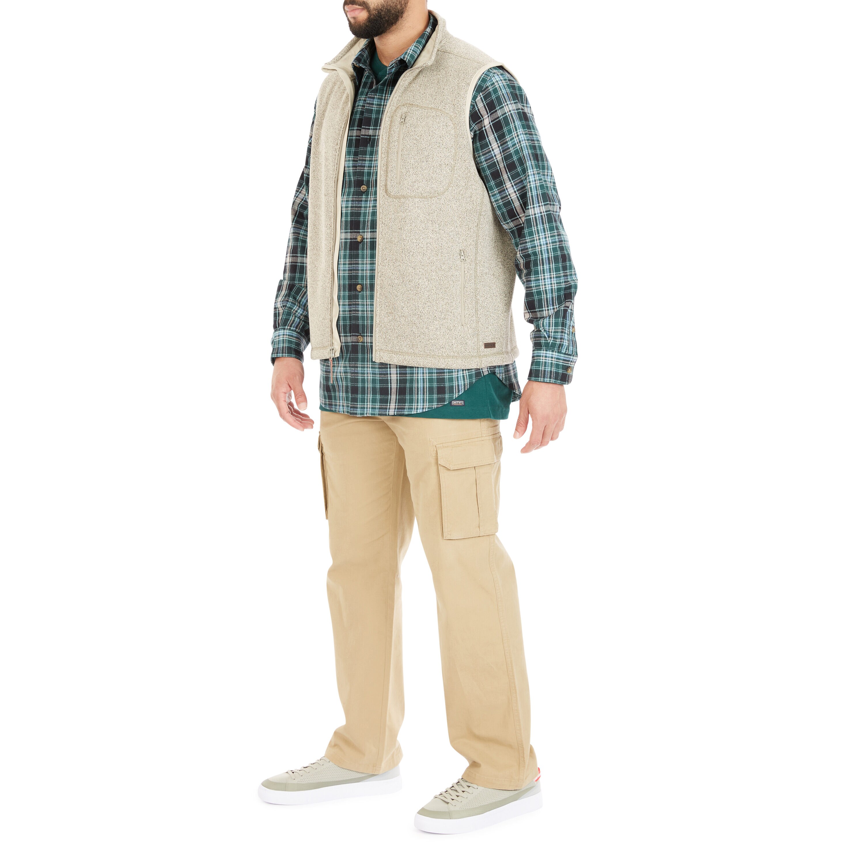 Smith's Workwear Men's Oatmeal Heather Polyester Insulated Vest 