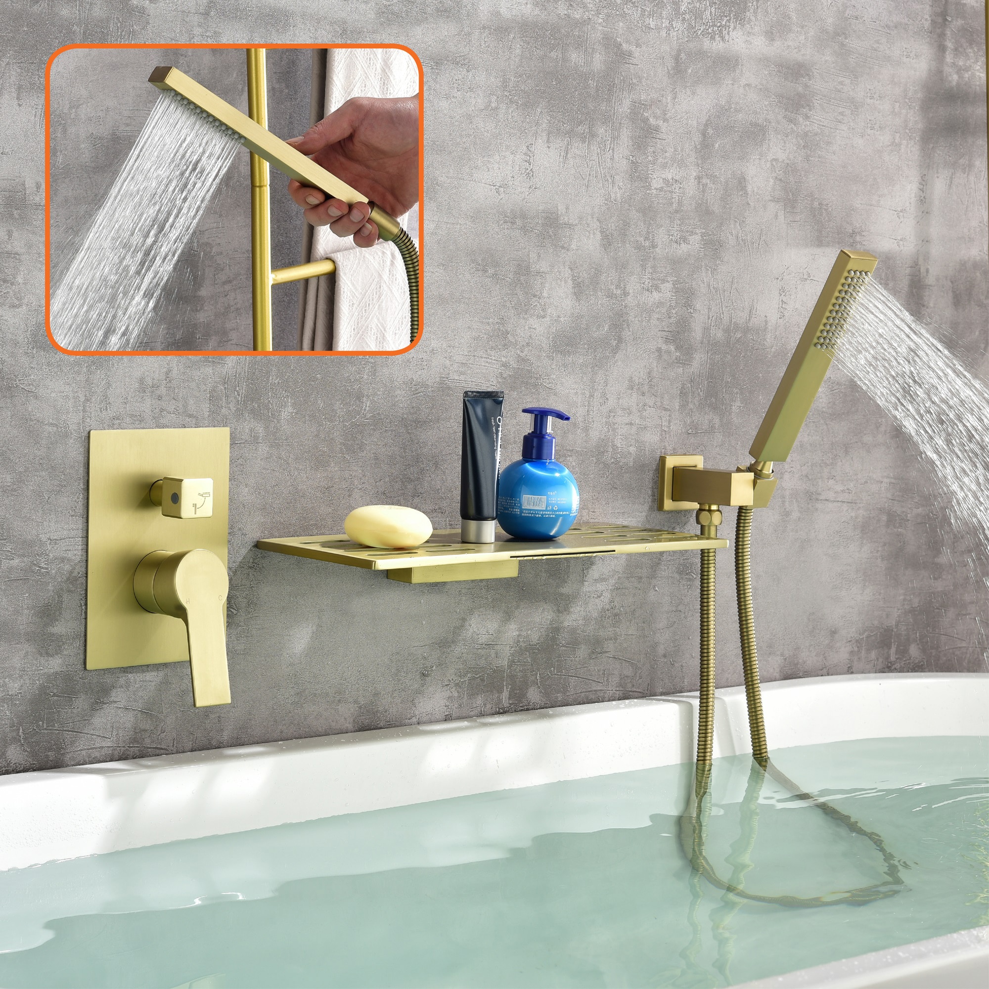 WELLFOR NP96203BN-10 Roman-Tub-Faucets - View #3