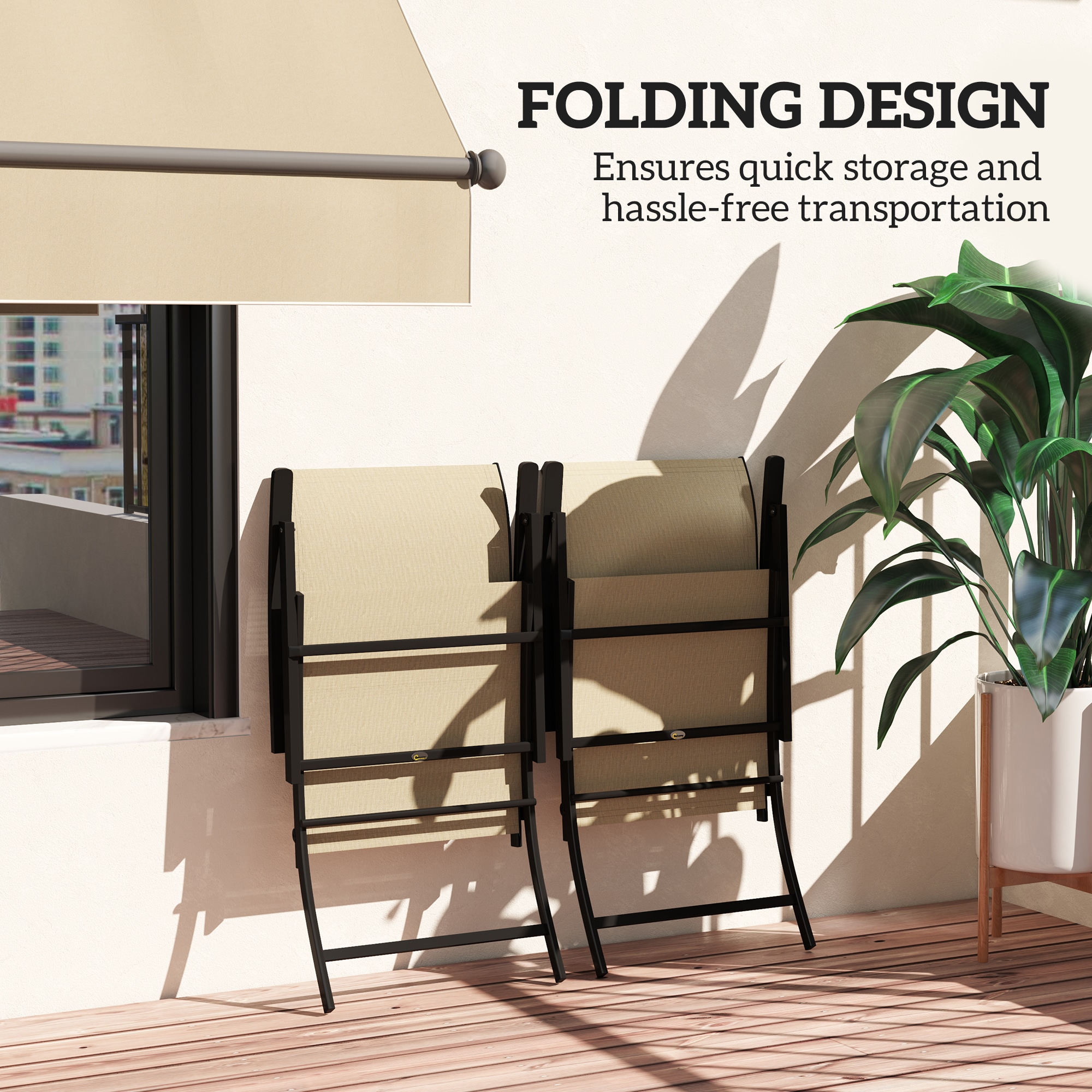 Outsunny 83B-249V00BG Folding-Furniture-Sets - View #5