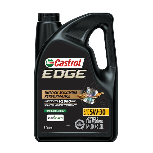 CASTROL EDGE 5W-30 Advanced Full Synthetic Motor Oil, 5 Quarts in the Motor  Oil & Additives department at
