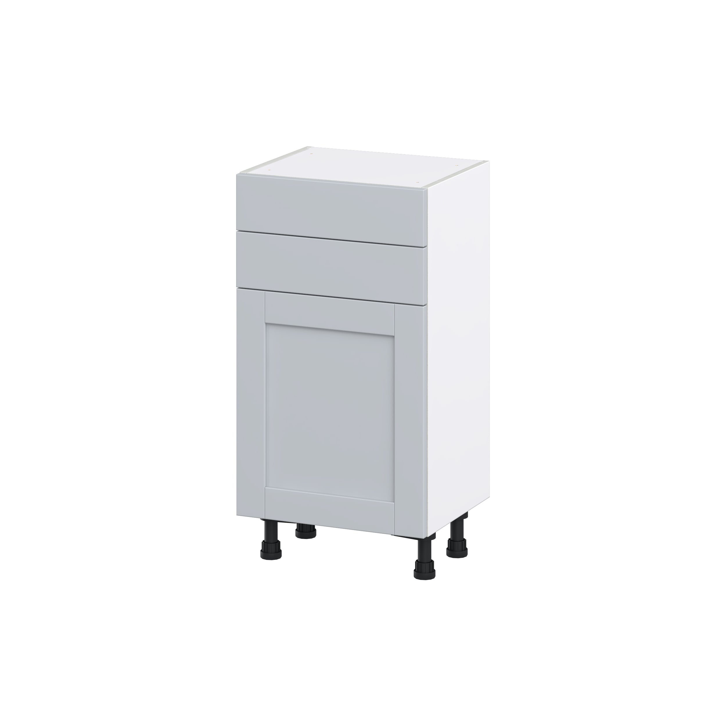 Hugo&Borg Charlesberg 18-in W x 34.5-in H x 14-in D Gray 1-Drawer Base Fully Assembled Cabinet (Flat Panel Shaker Style)