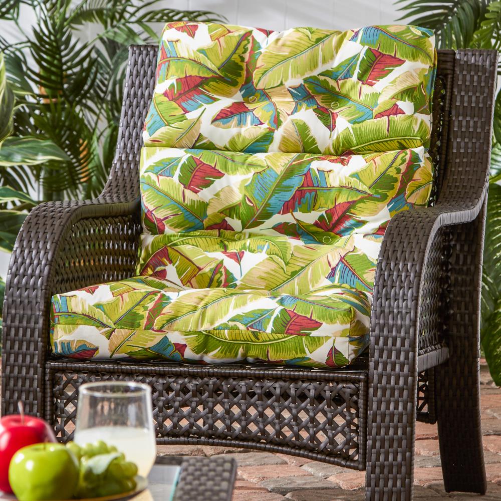 Greendale Home Fashions 20-in x 21-in Palm Multi High Back Patio Chair ...