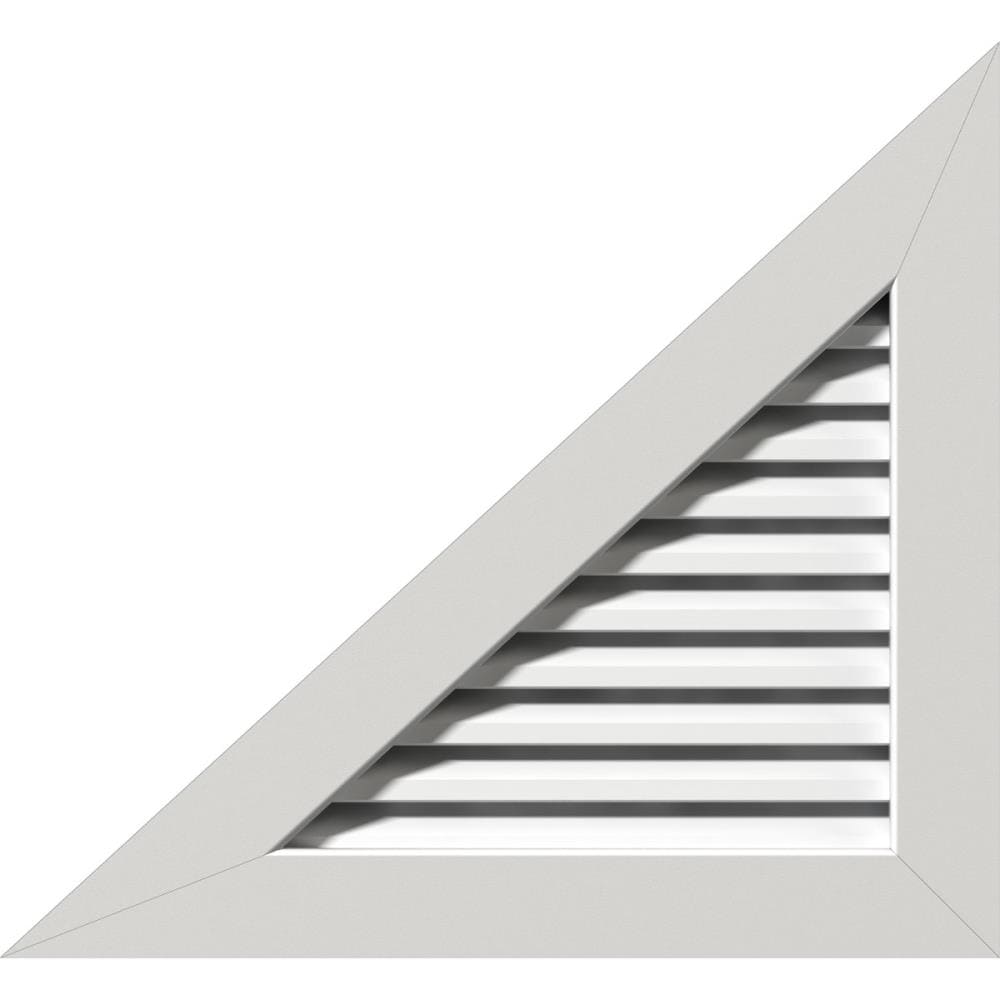 Ekena Millwork GVPRL42X3501FUN 42-in x 35-in Off-white Triangle PVC Gable Louver Vent