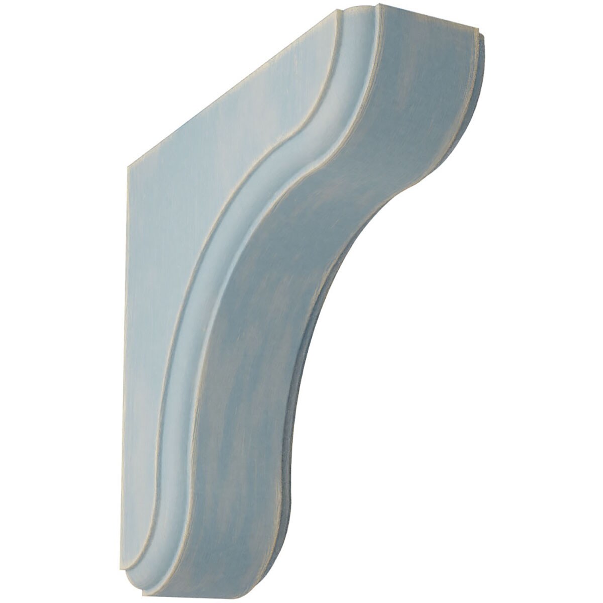 Ekena Millwork BKTWD02X06X06EABU Eaton 1-3/4-in x 5-1/2-in x 5-1/2-in Rubberwood Blue Wood Standard Bracket