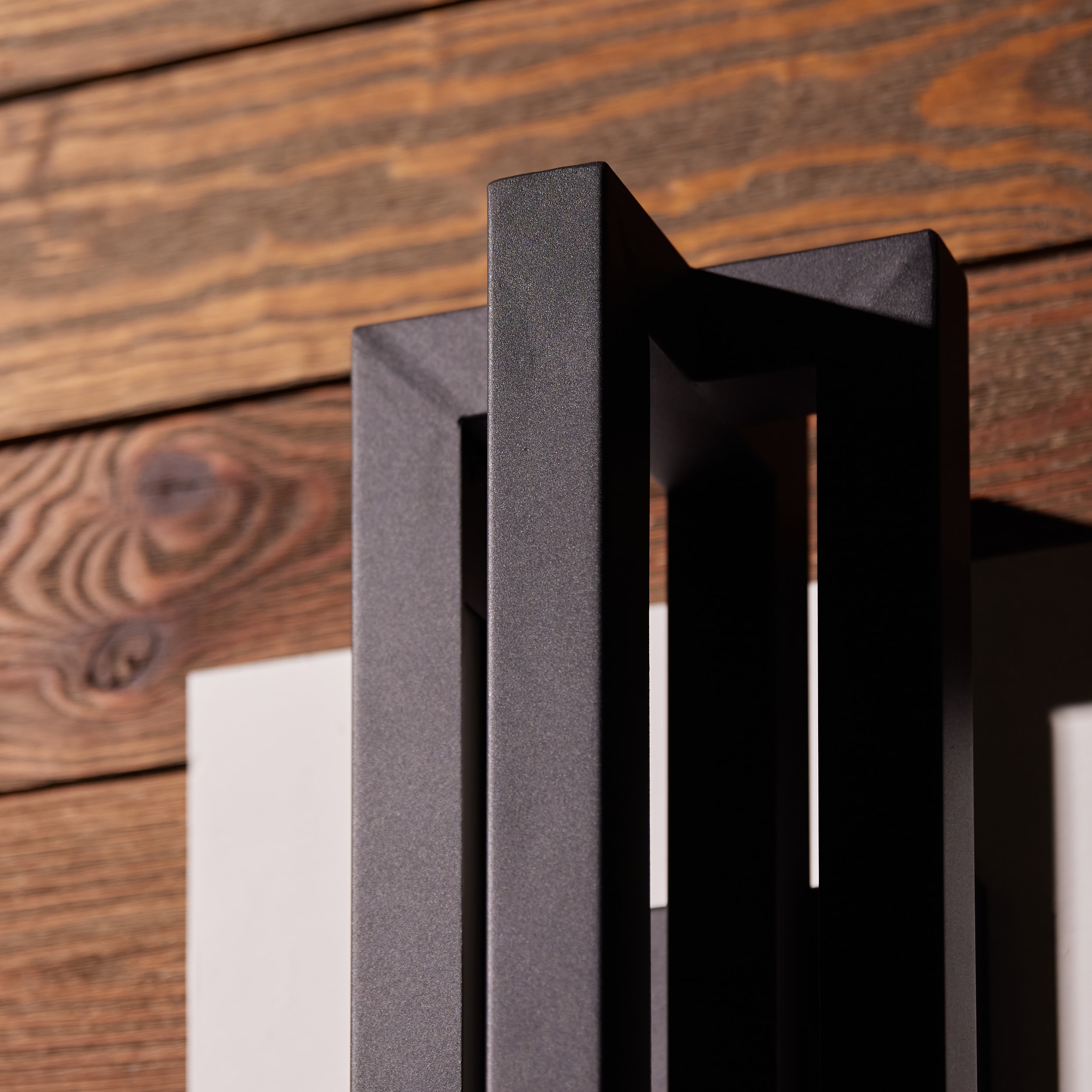 Modern Matte Black 18" LED Outdoor Wall Lantern
