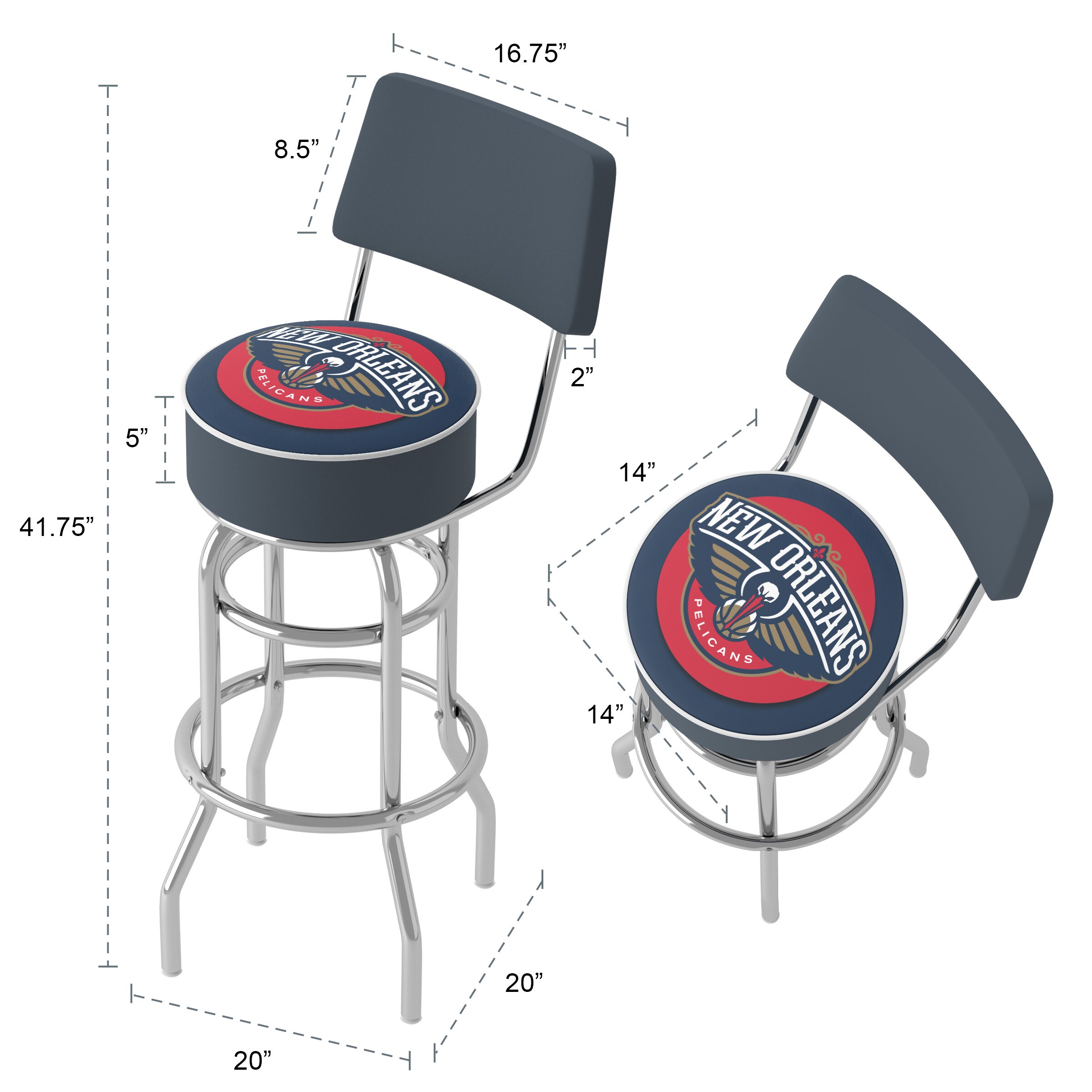 Trademark Gameroom NBA1100-NOP-TWN stools - View #6