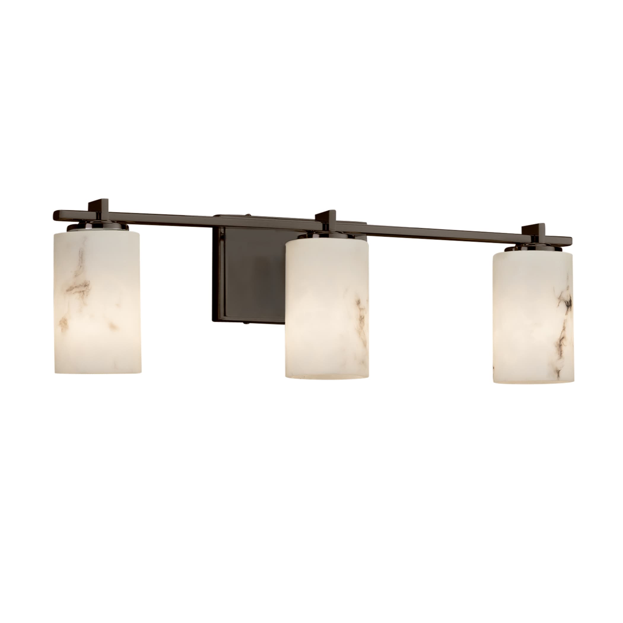 Justice Design Group FAL-8443-10-DBRZ LumenAria 24-in 3-Light Dark Bronze Transitional Vanity Light