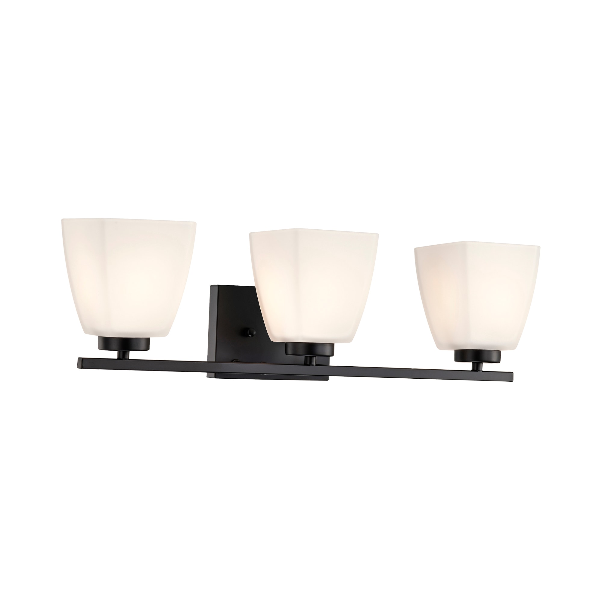 Edvivi EW2855BK 22.5-in 3 -Light Matte Black Modern/contemporary Vanity light
