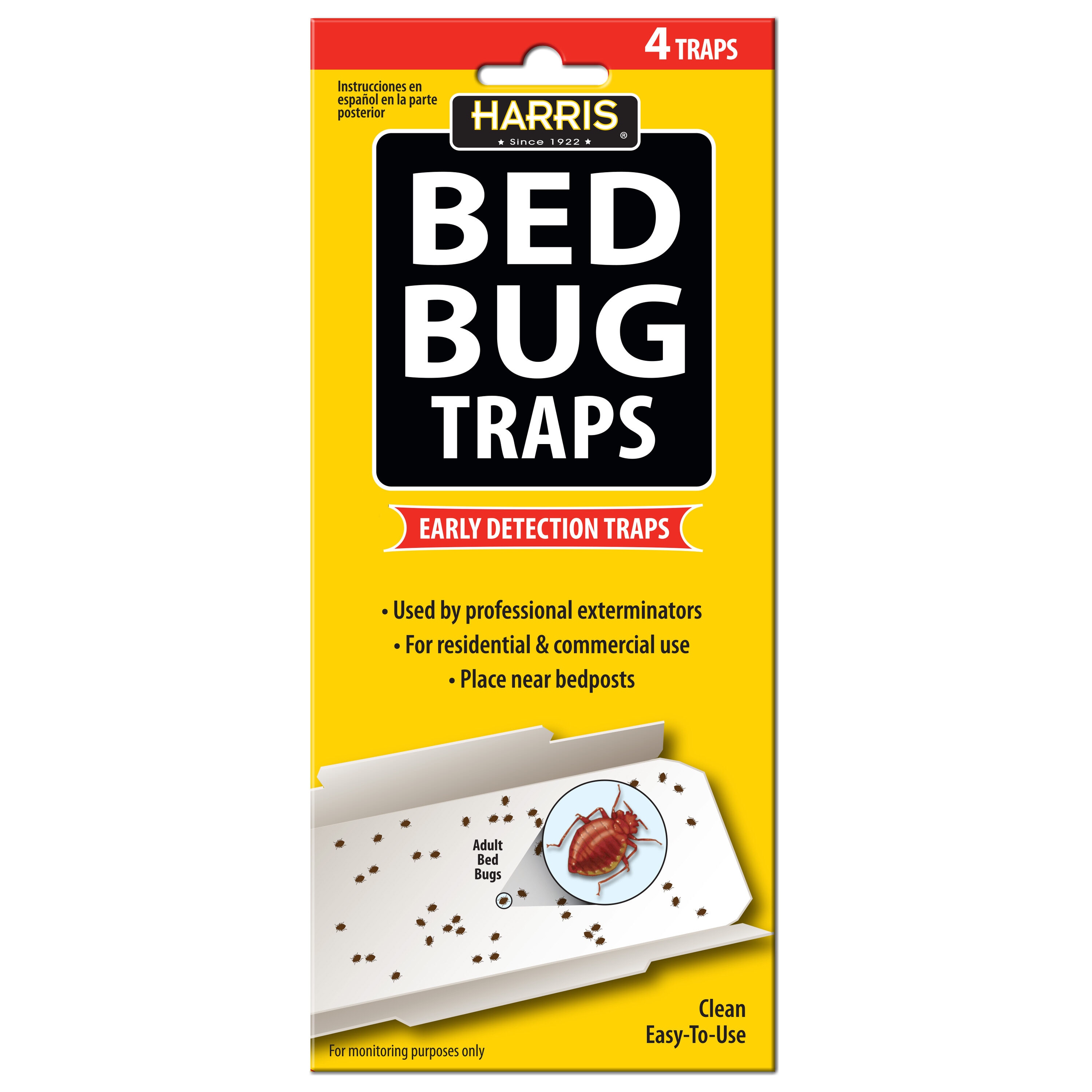 Harris BBTRP Bed Bug Killer Traps Indoor Insect trap 4 -Pack