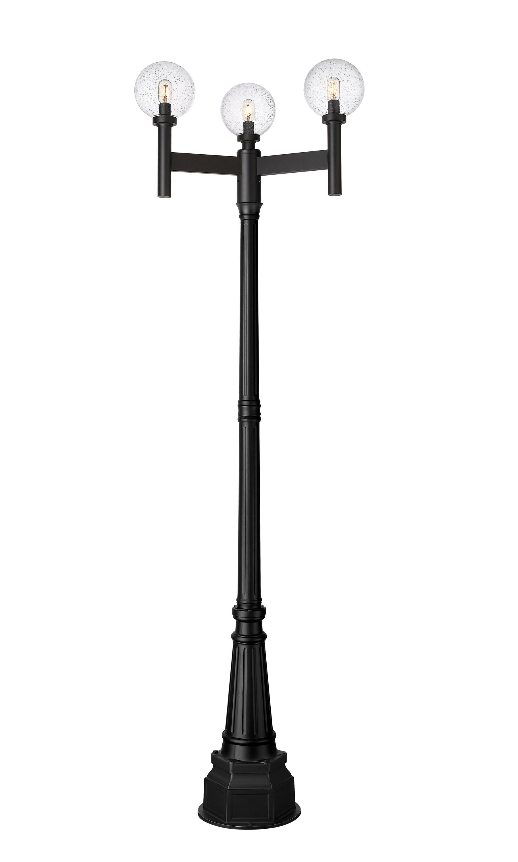 Z-Lite 599MP3-564P-BK Complete-Post-Lights - View #2