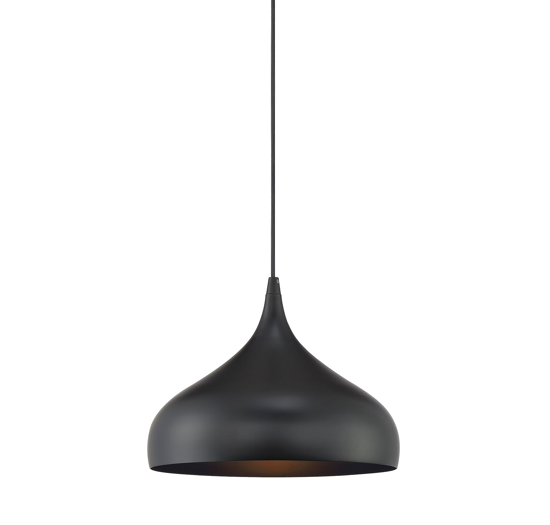  LW-SH105295 Matte Black Transitional Teardrop Mini Hanging Pendant Light